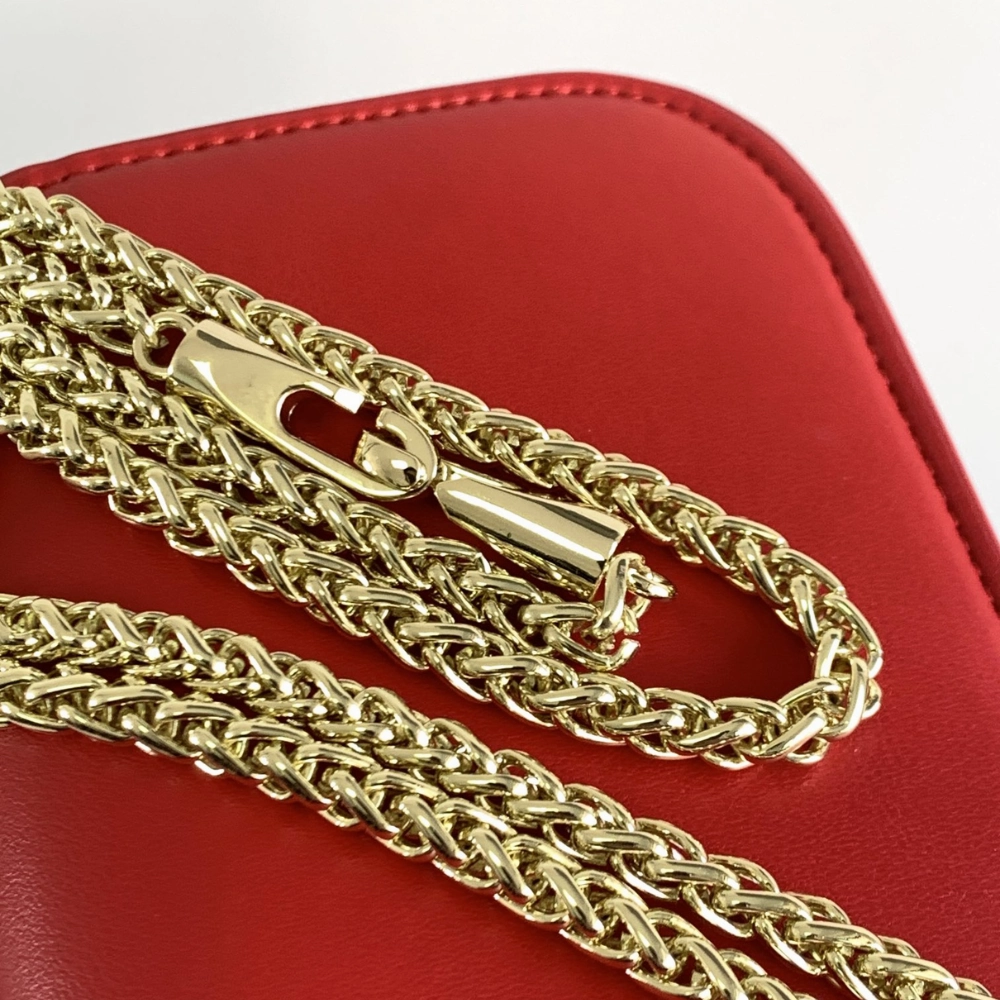Small Loc Red Leather Shoulder Bag for Women