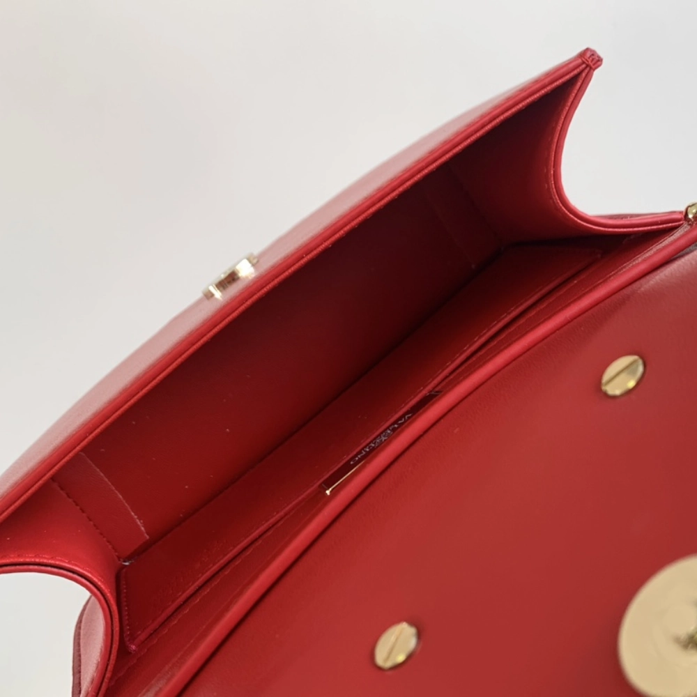 Small Loc Red Leather Shoulder Bag for Women