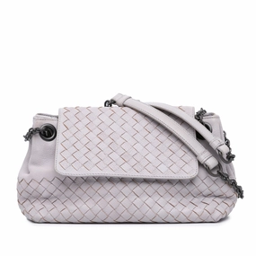 Small Madras Goatskin Intrecciato Shoulder Bag