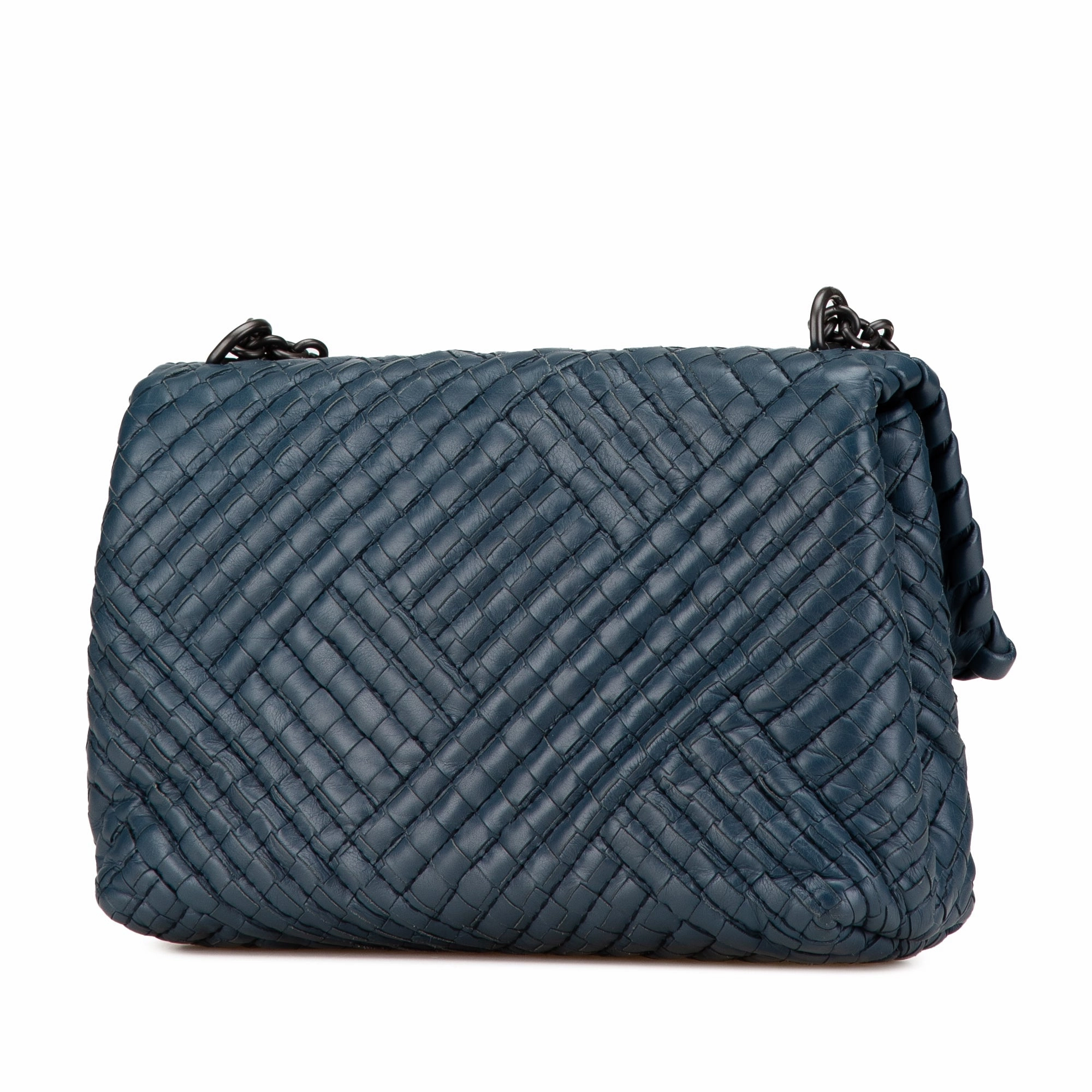 Small Nappa Intrecciato Stitched Olimpia Shoulder Bag