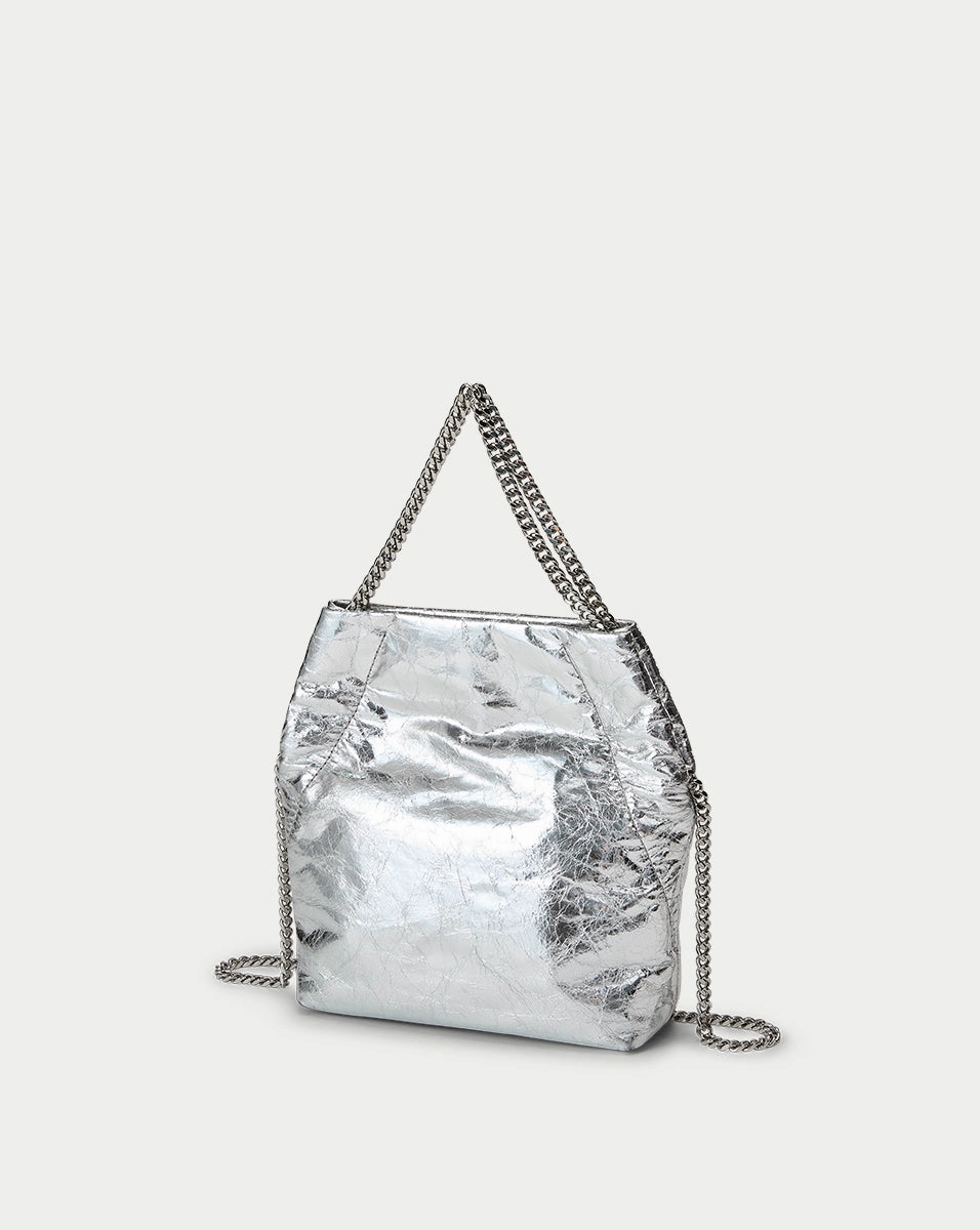 Small Veronica Beard Metallic Slouch Bag