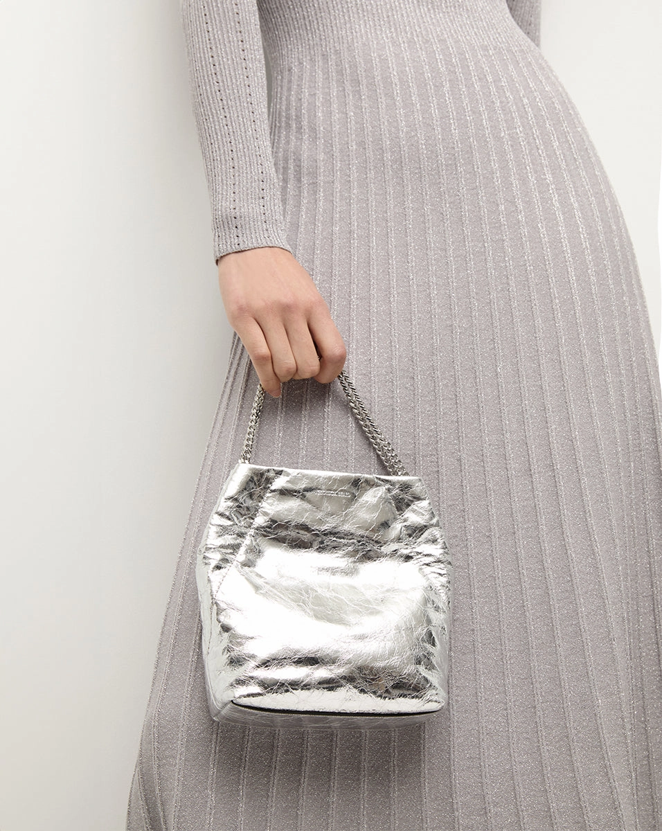 Small Veronica Beard Metallic Slouch Bag