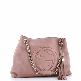 Soho Chain Strap Shoulder Bag Leather Medium