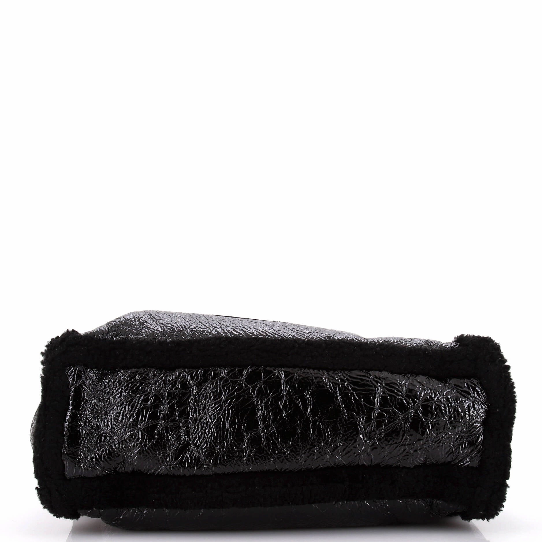Soho Chain Strap Shoulder Bag Patent and Shearling Medium