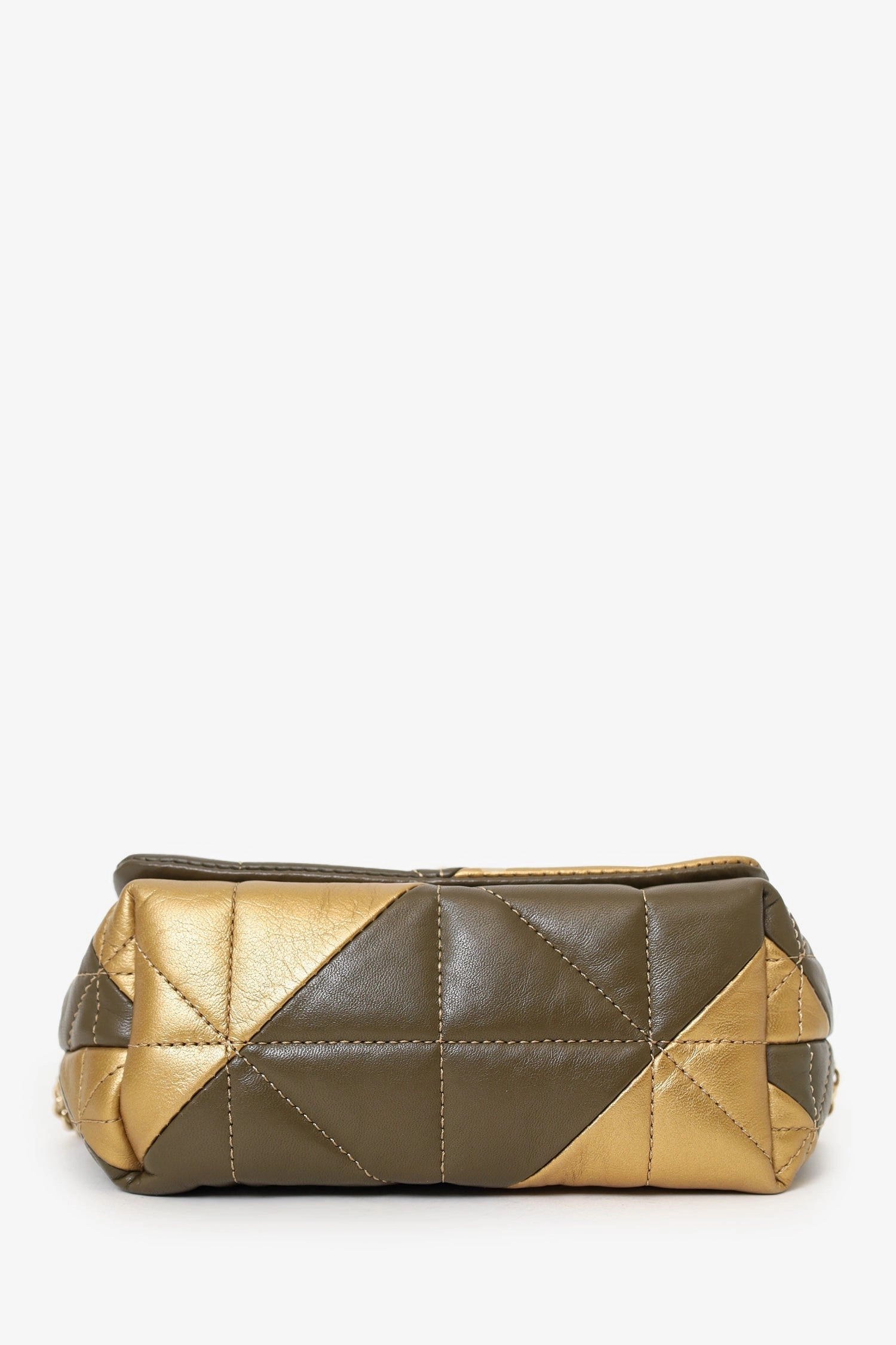 Sonia Rykiel Brown/Gold Leather Le Copain Quilted Shoulder Bag