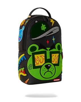 Sprayground DLXSV Backpack (Colorful Money Bear Cheneille)