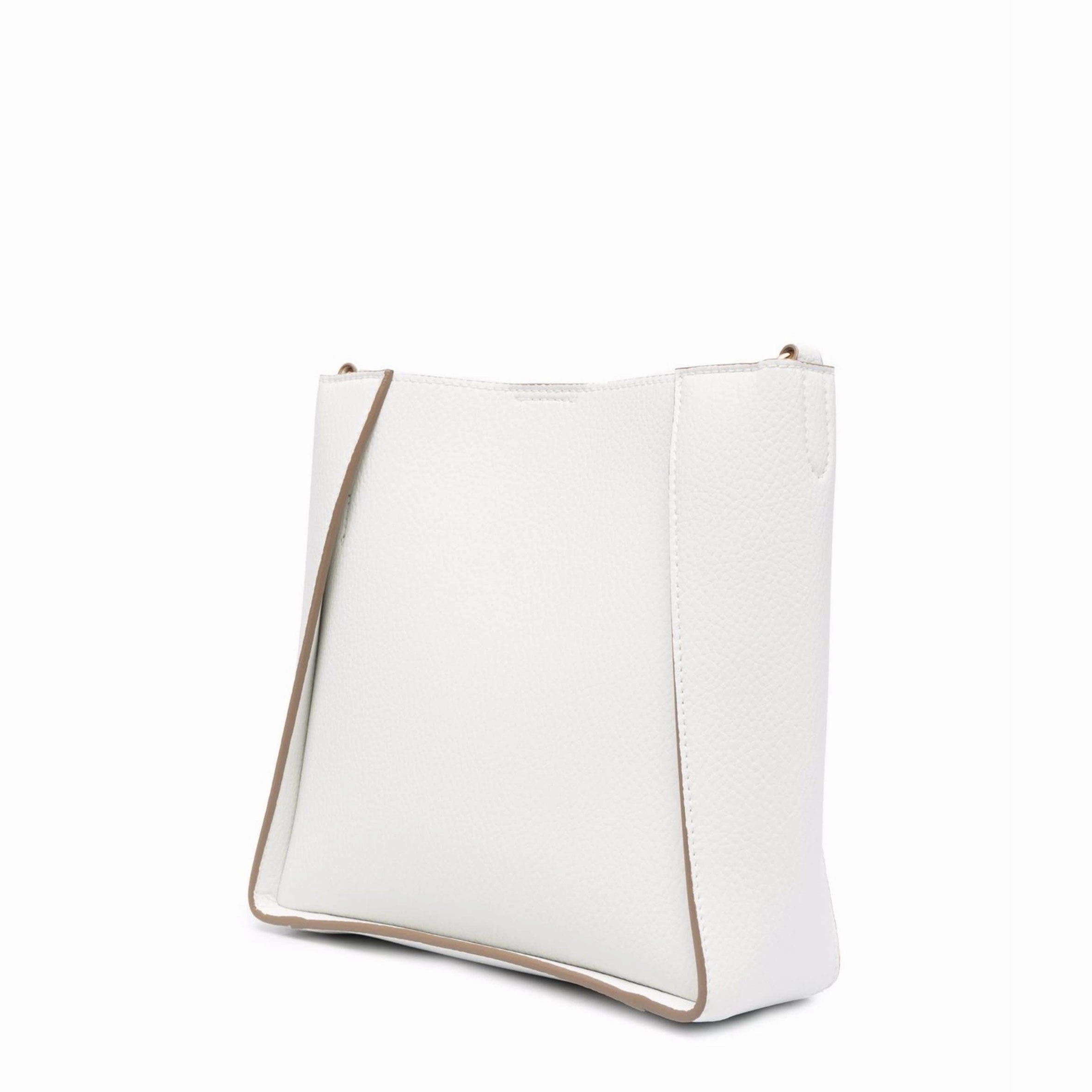 Stella Logo Mini Crossbody Hobo Grain Perforated, White