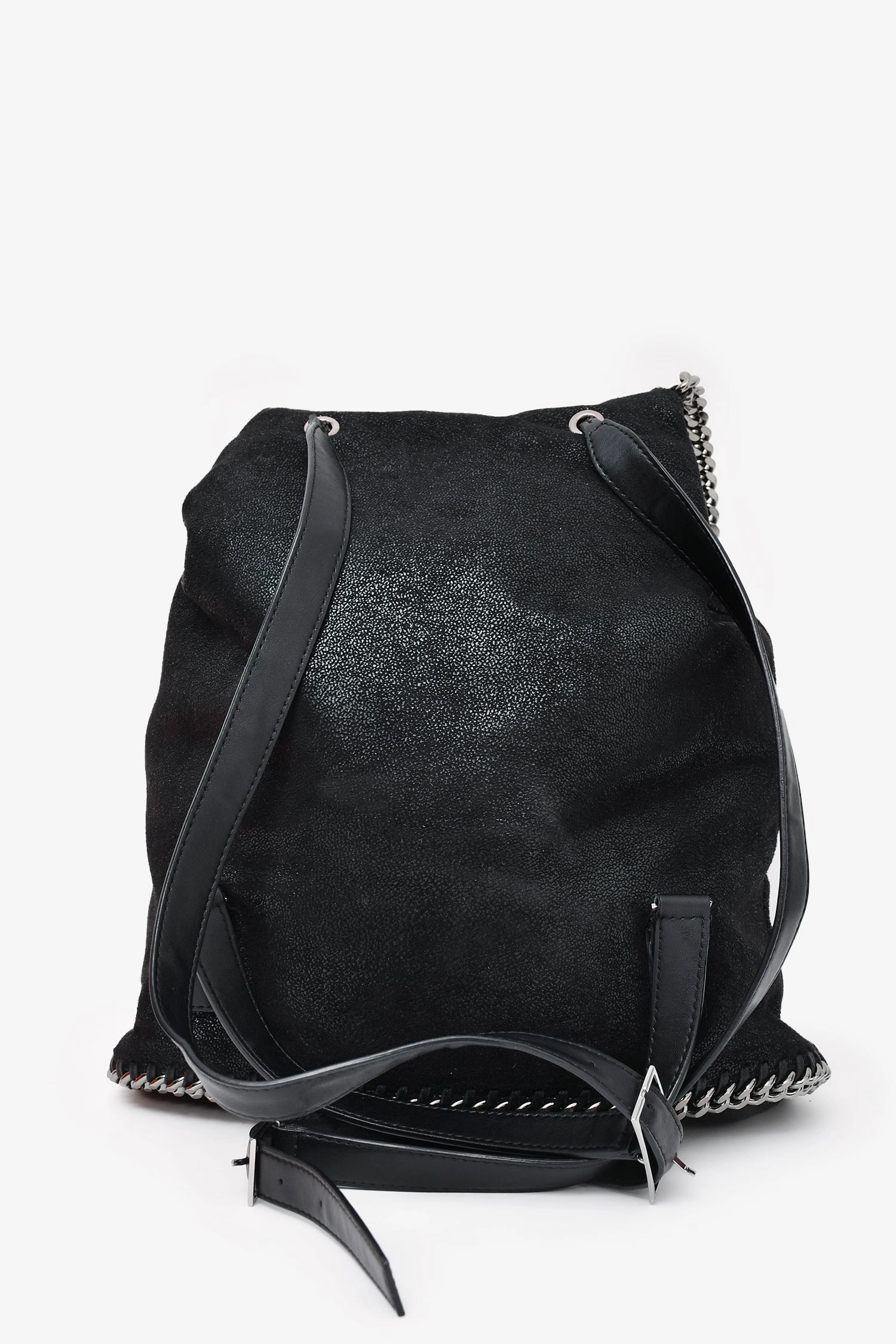 Stella McCartney 2015 Black Faux Leather Falabella Backpack