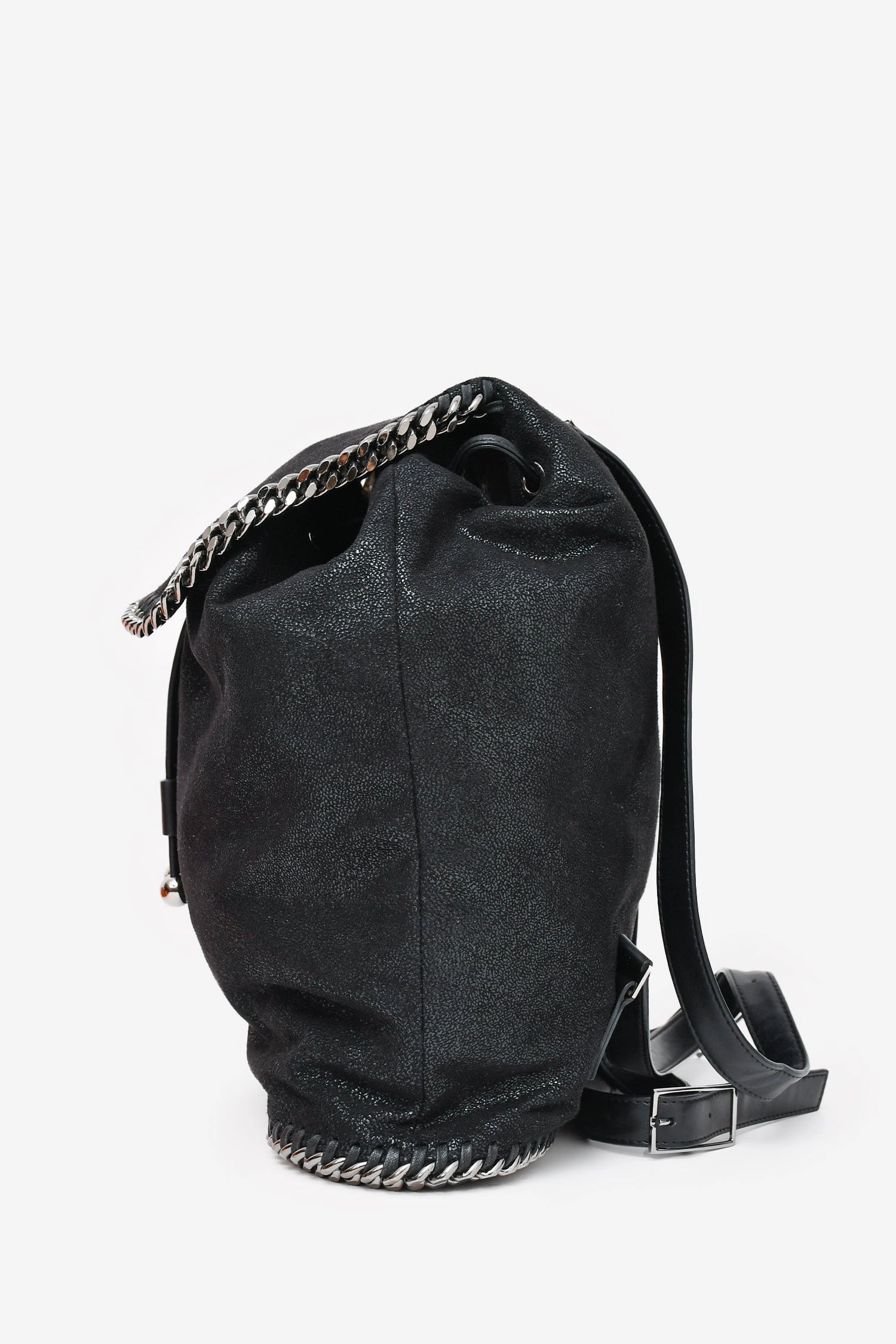 Stella McCartney 2015 Black Faux Leather Falabella Backpack