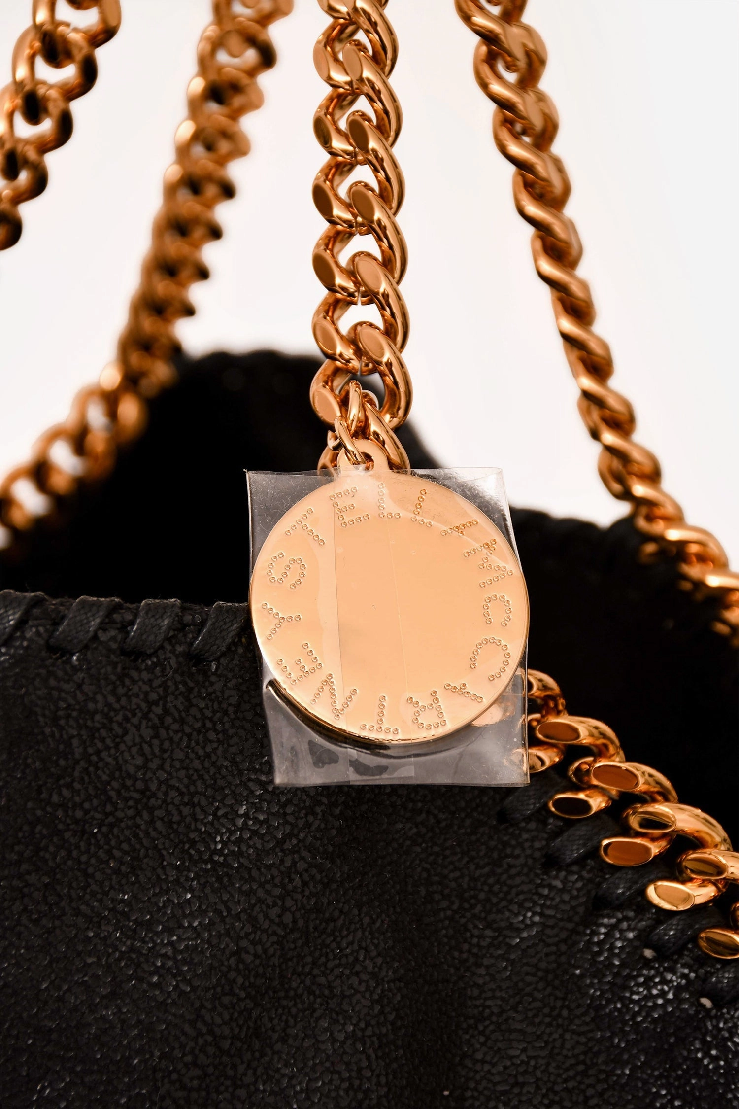 Stella McCartney 2024 Black Gold Hardware Falabella Fold Over Tote