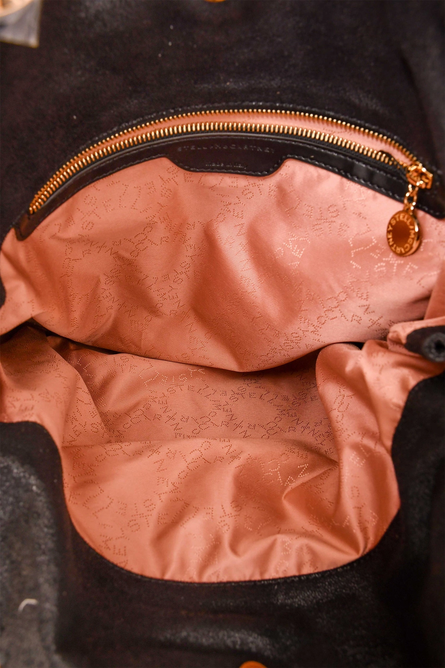 Stella McCartney 2024 Black Gold Hardware Falabella Fold Over Tote