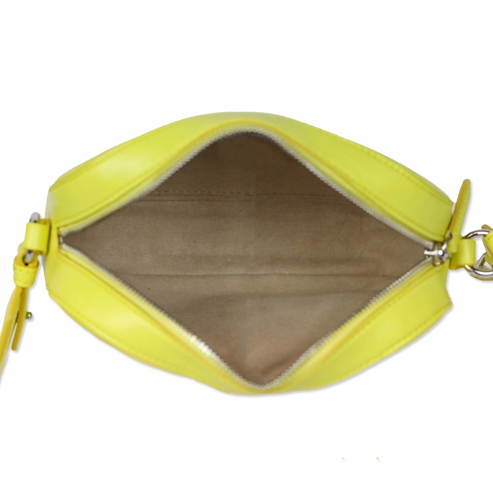 Stella McCartney Yellow Faux-Leather Logo Camera Crossbody Bag