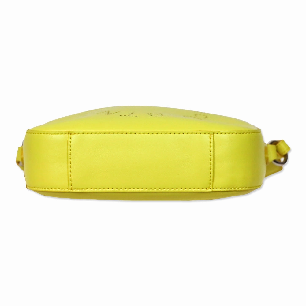 Stella McCartney Yellow Faux-Leather Logo Camera Crossbody Bag