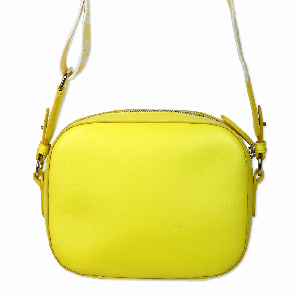 Stella McCartney Yellow Faux-Leather Logo Camera Crossbody Bag