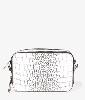 Stina double zip camera bag in white