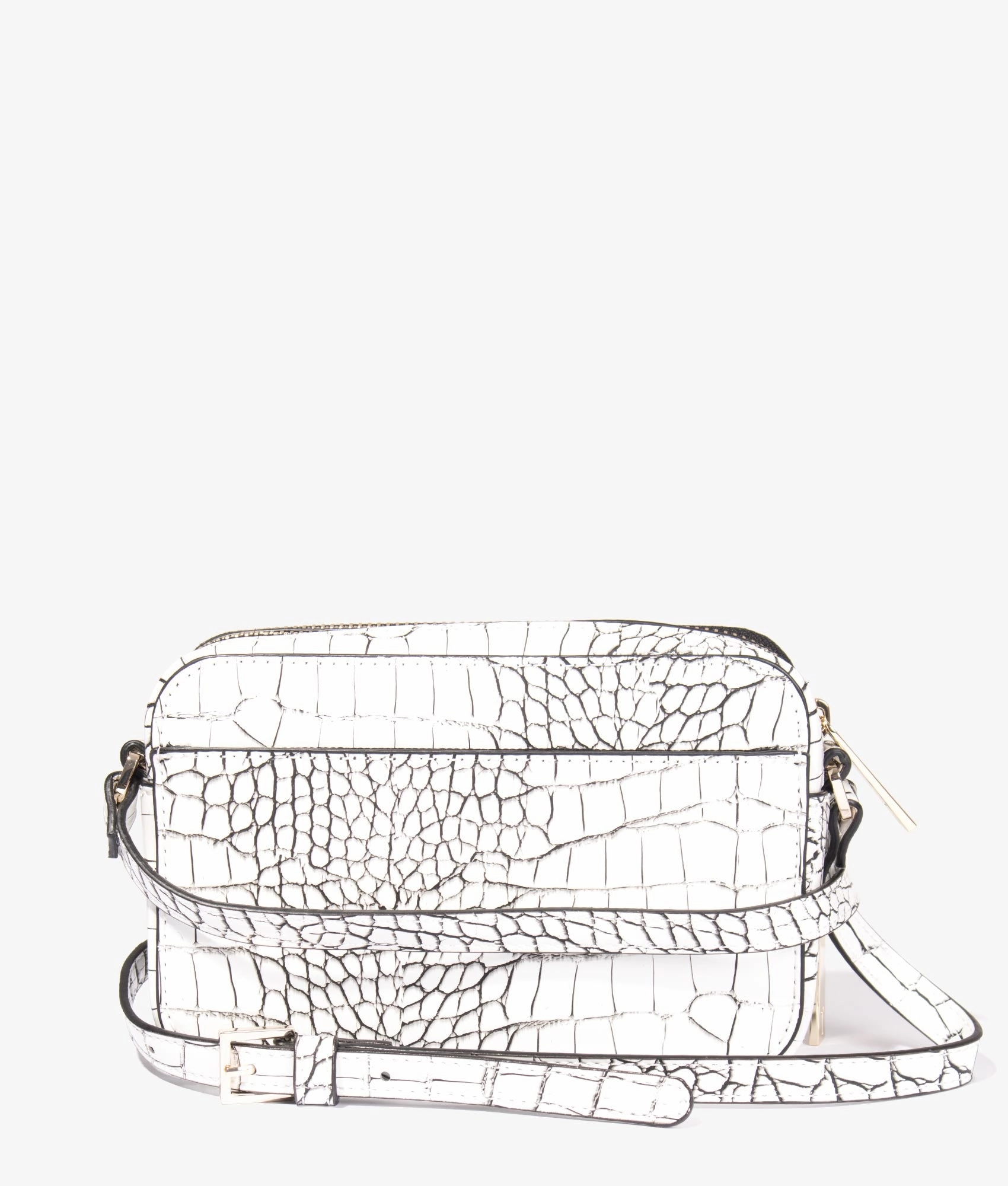 Stina double zip camera bag in white