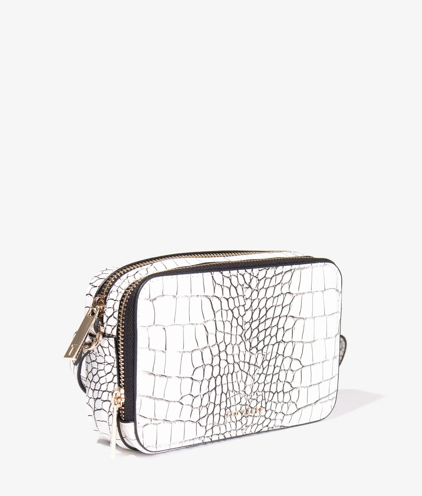 Stina double zip camera bag in white