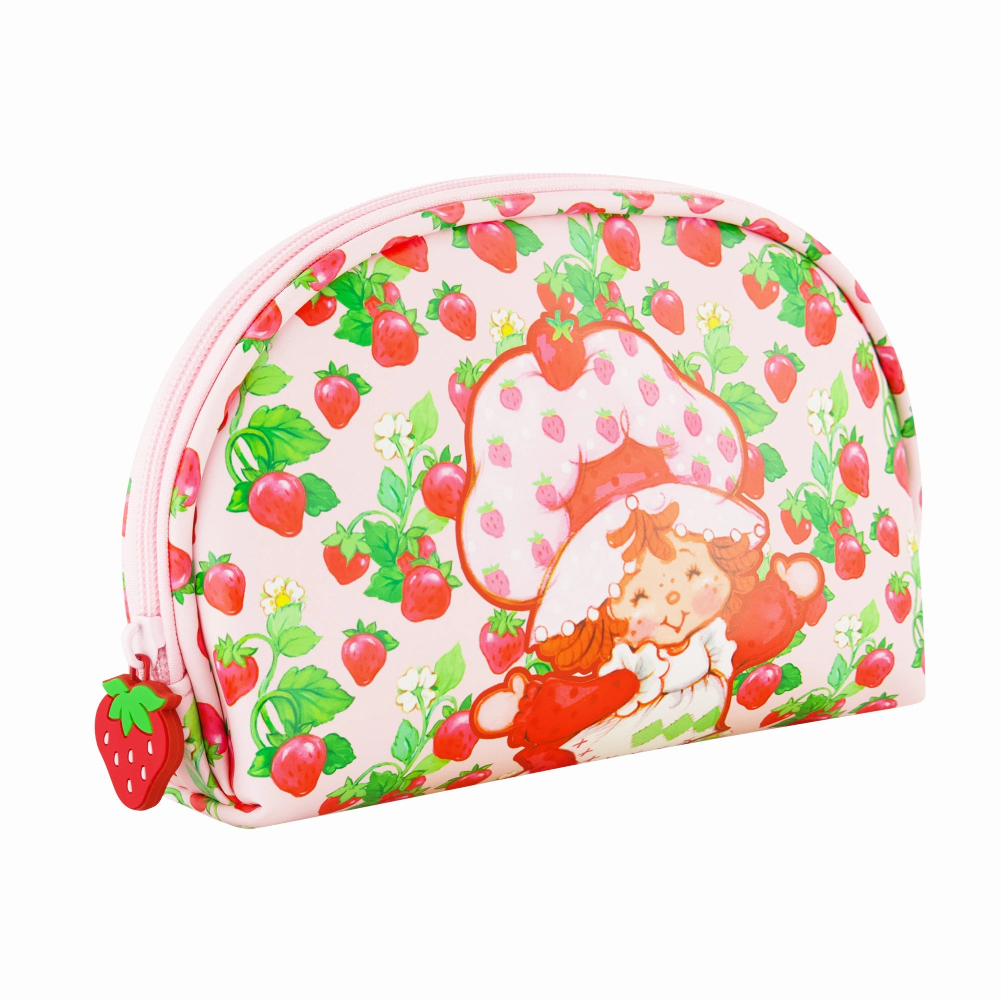 Strawberry Shortcake 2-Piece Travel Cosmetic Case Set C Sweet Strawberry Design with Zipper Pulls