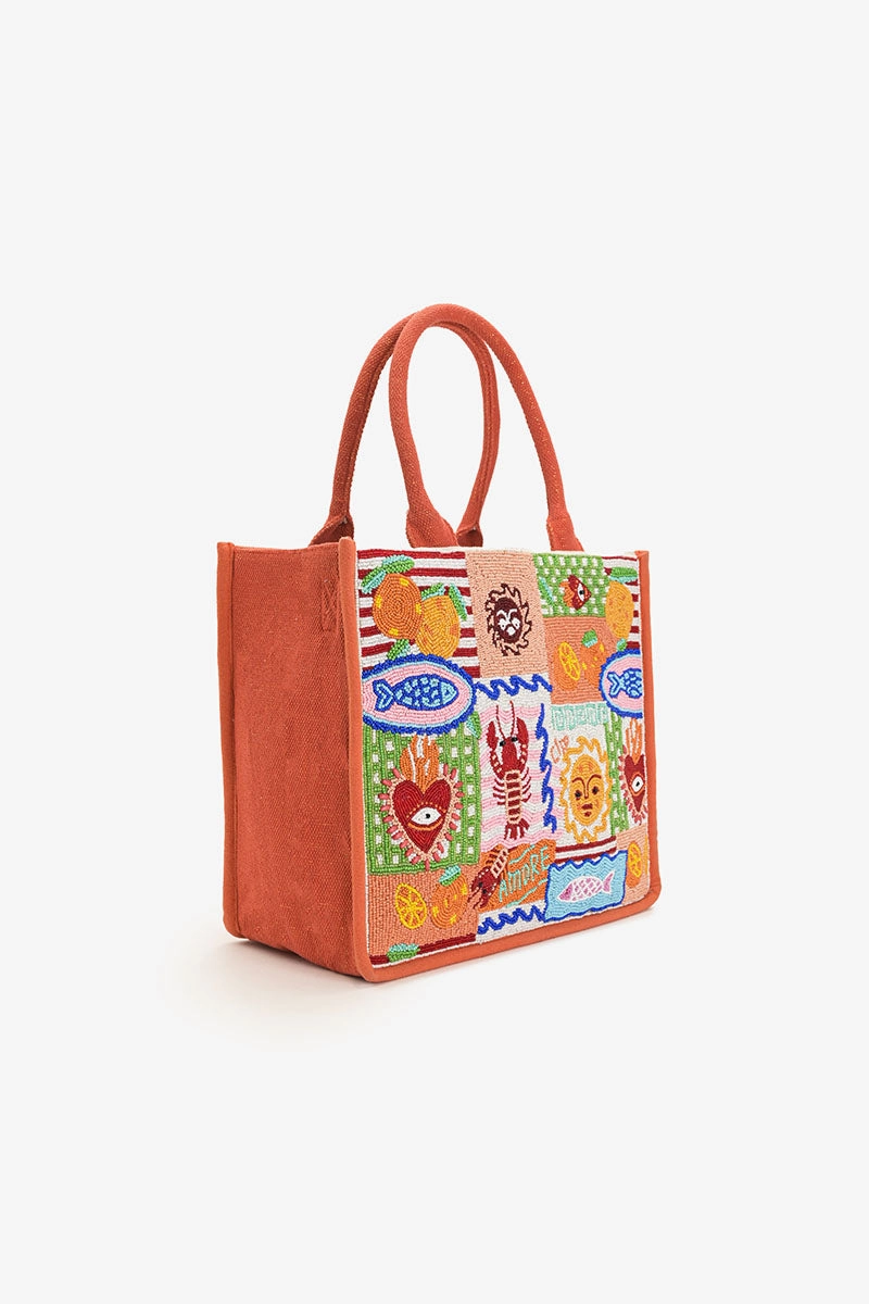 Sun & Sea Beaded Tote