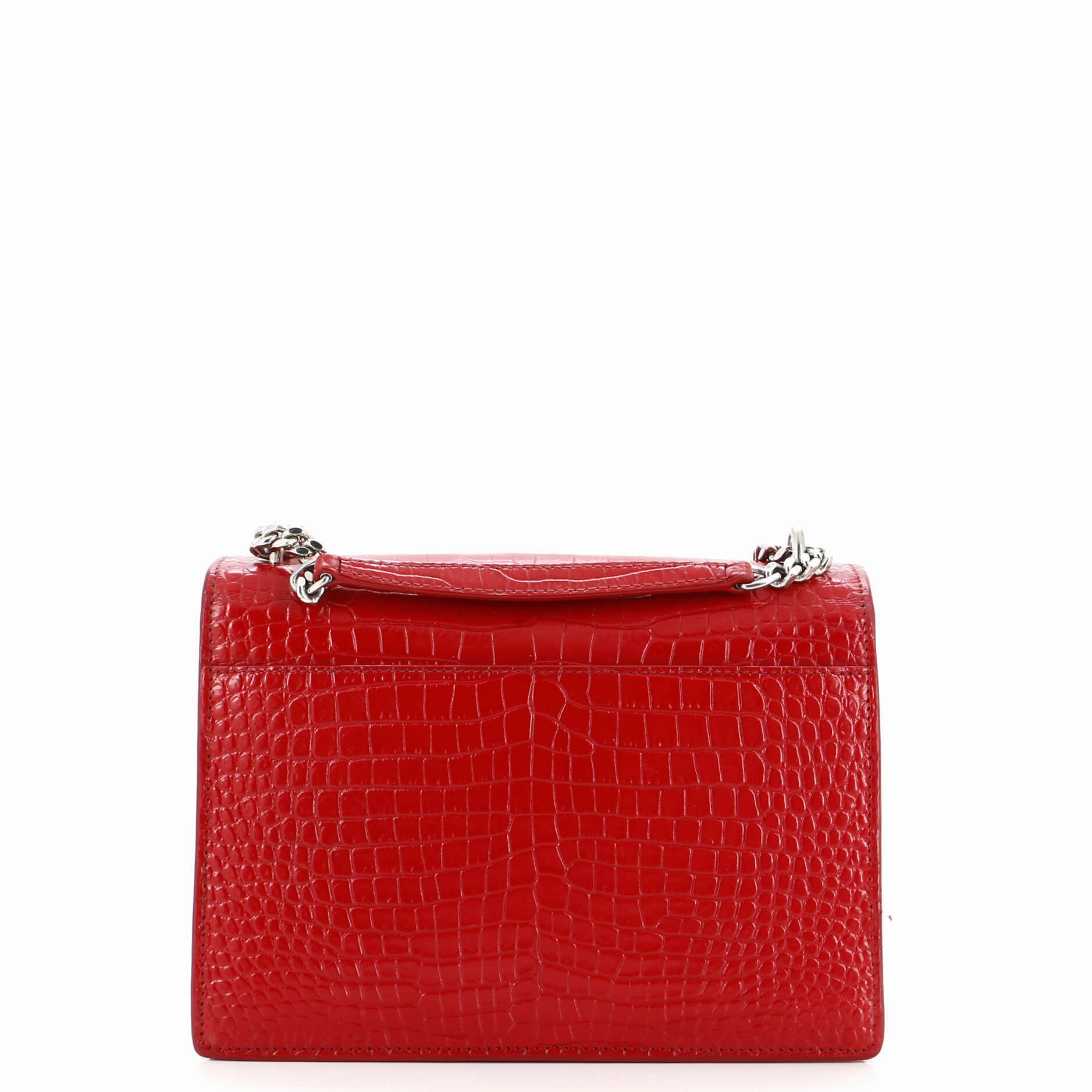 Sunset Crossbody Bag Crocodile Embossed Leather Medium