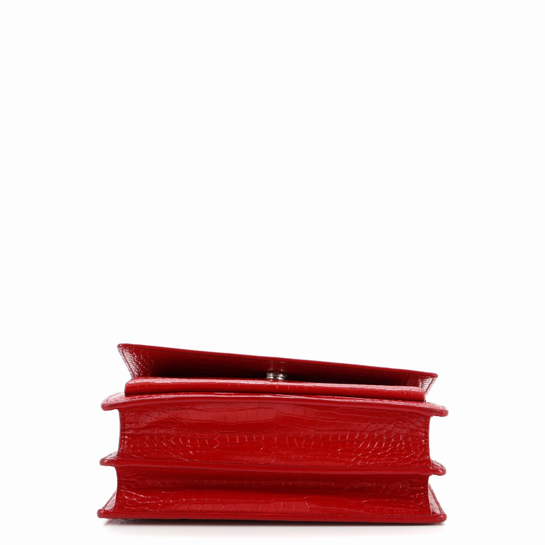 Sunset Crossbody Bag Crocodile Embossed Leather Medium