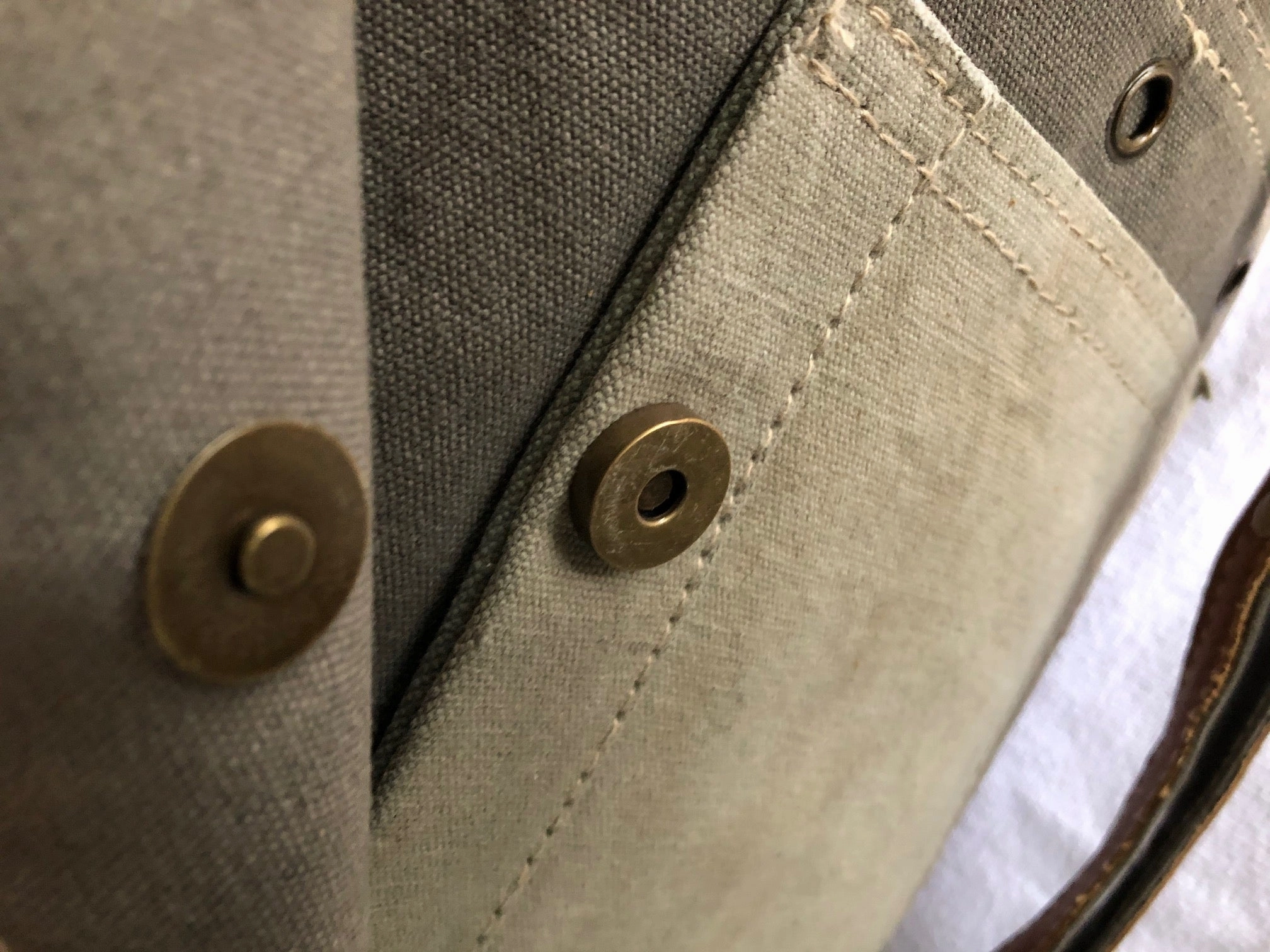 Sustainable Canvas with Leather Flap Shoulder Crossbody Bag ~ Goes with Everything!