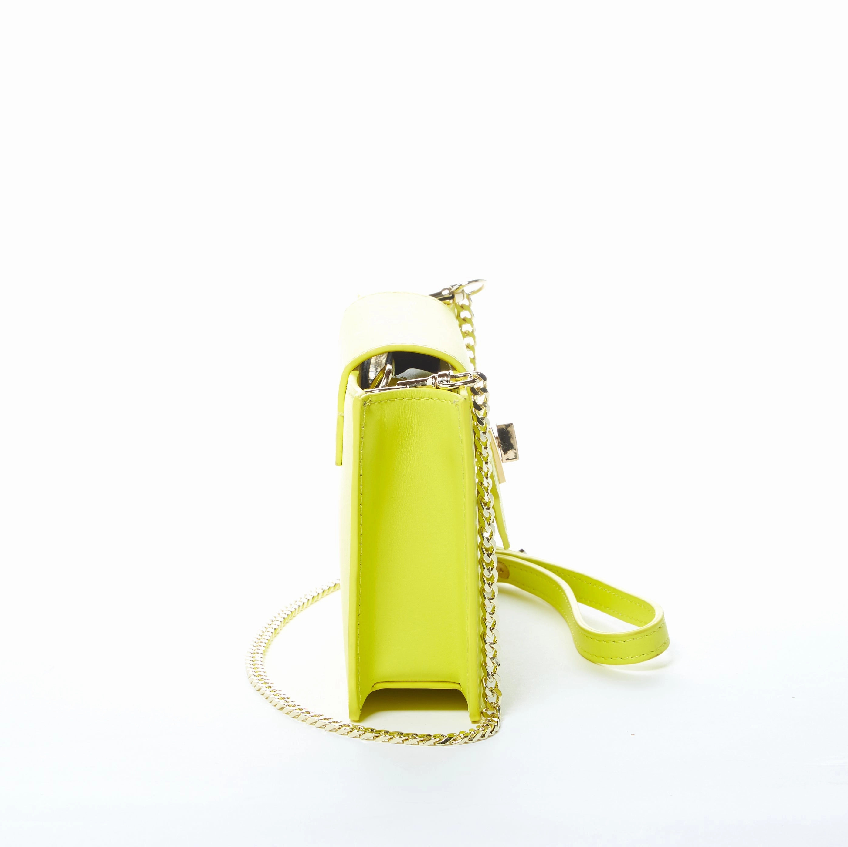 Susu Mary Bright Yellow Small Crossbody Leather Wristlet