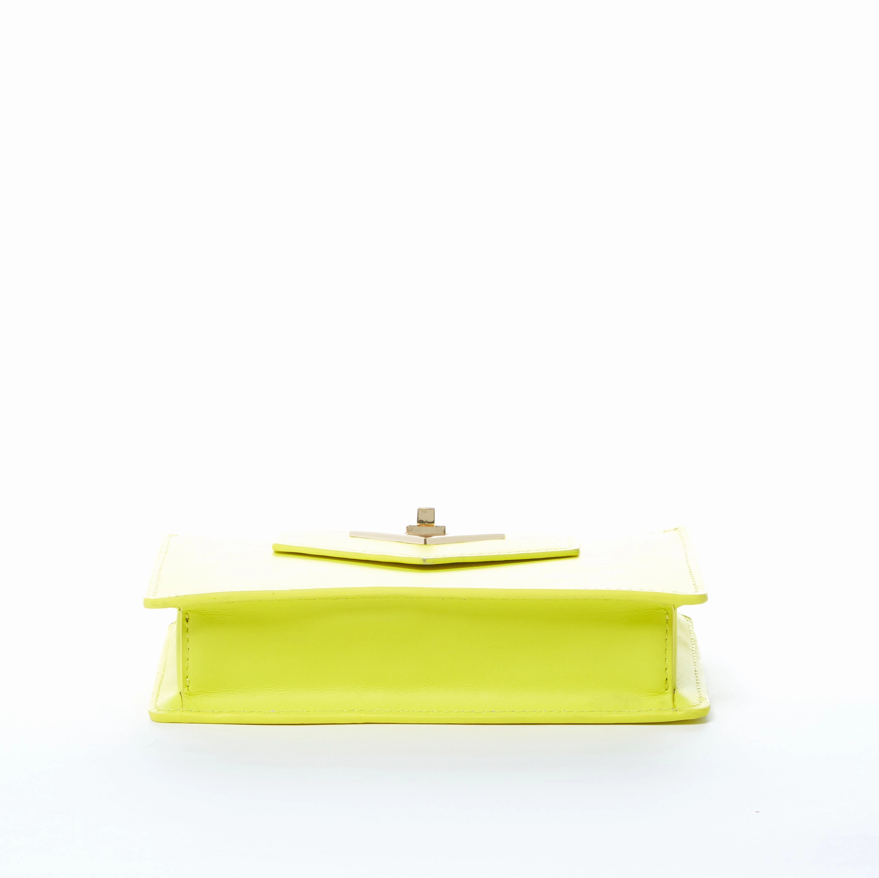 Susu Mary Bright Yellow Small Crossbody Leather Wristlet