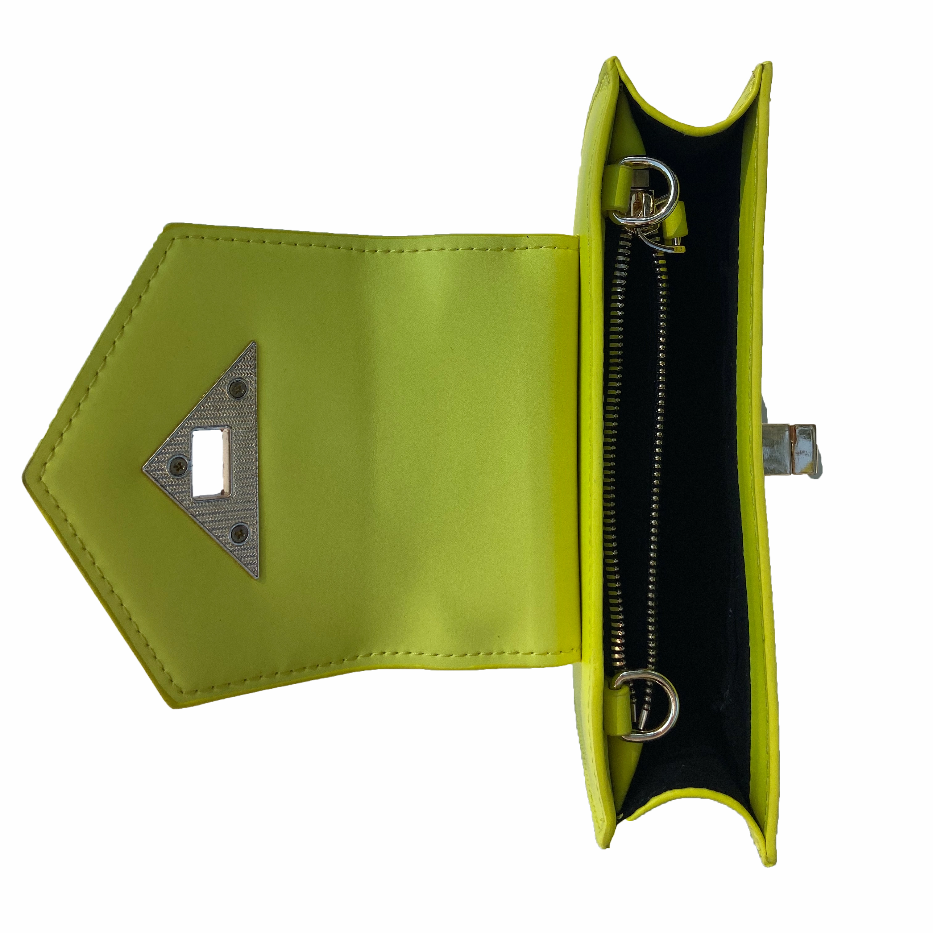 Susu Mary Bright Yellow Small Crossbody Leather Wristlet