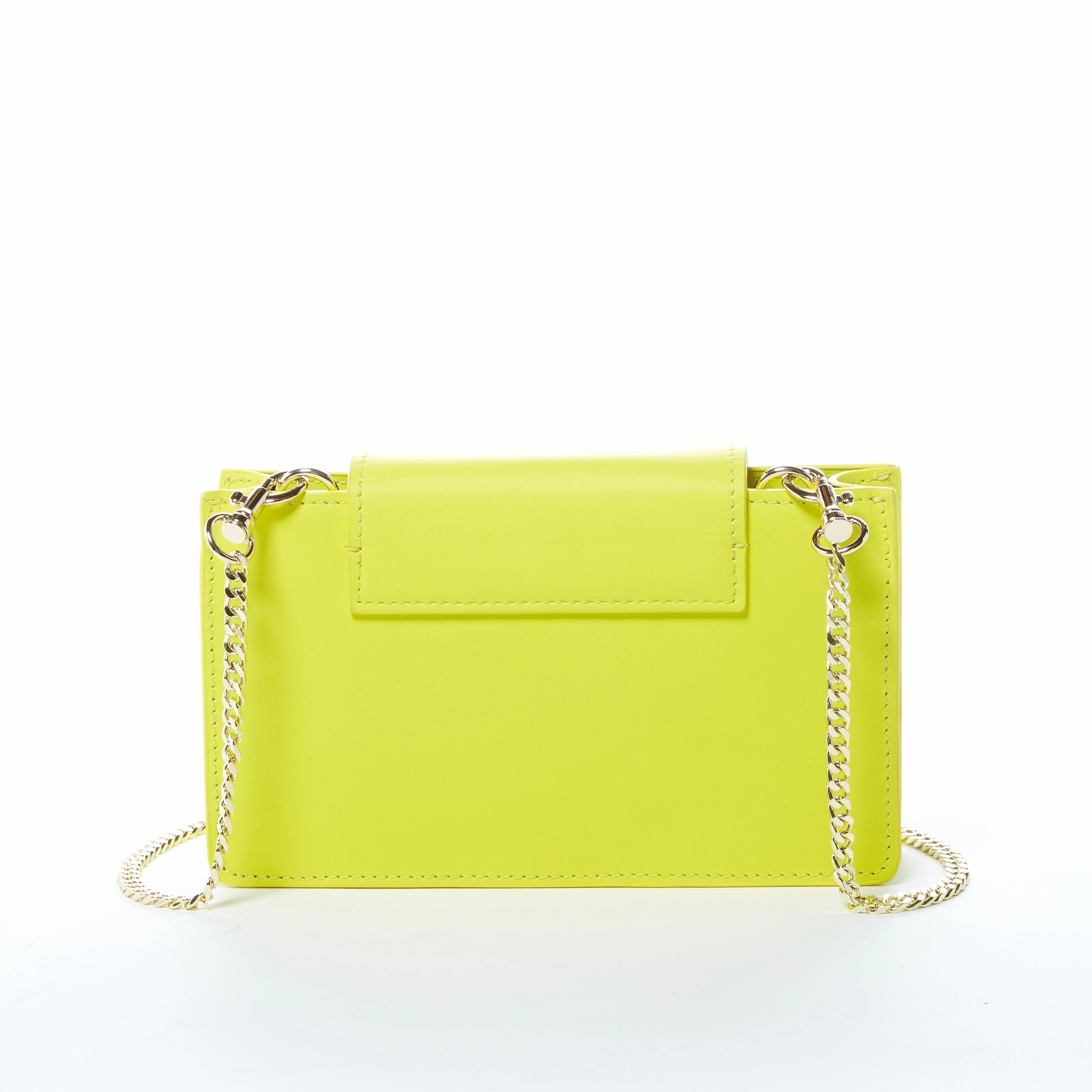 Susu Mary Bright Yellow Small Crossbody Leather Wristlet