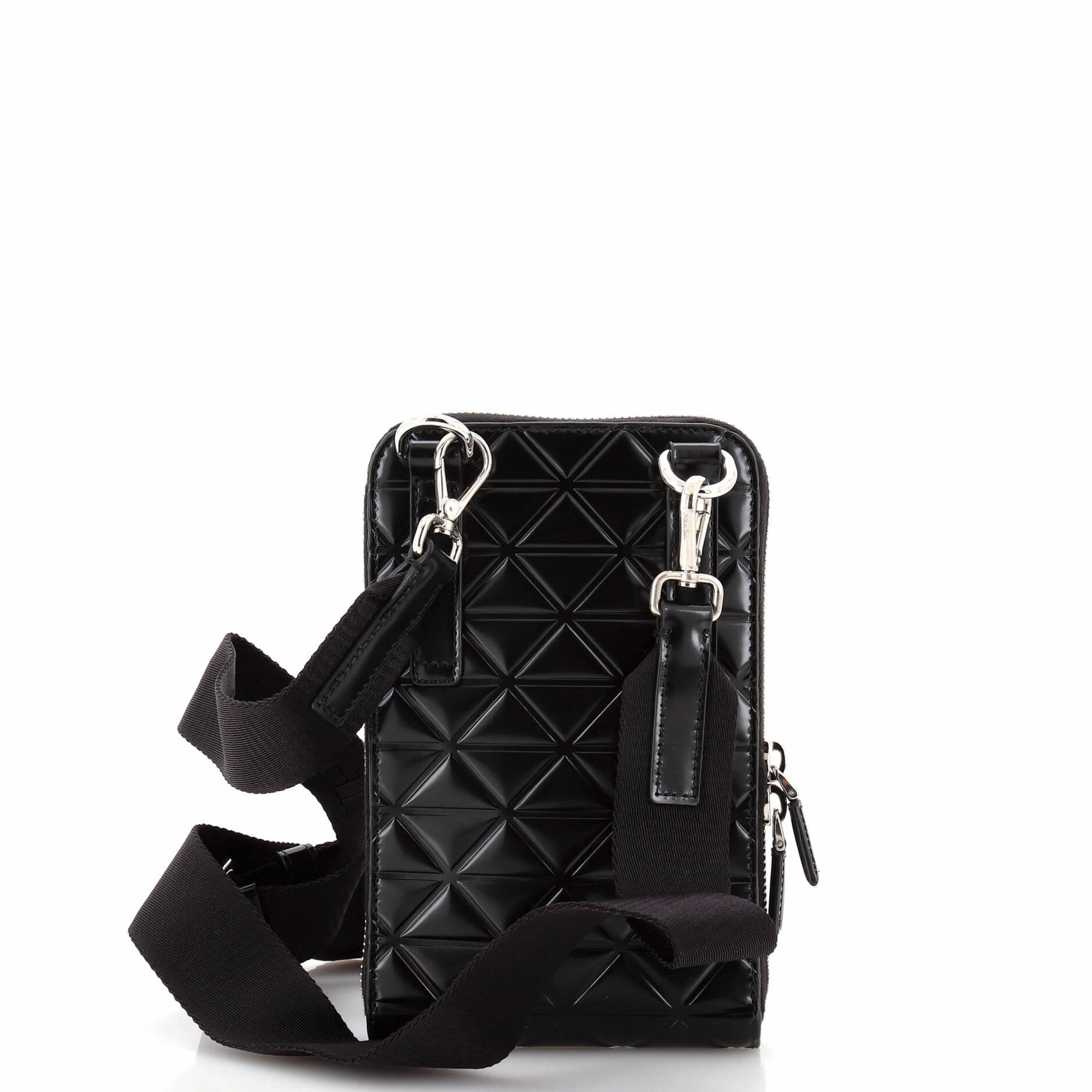 Symbole Phone Holder Crossbody Bag Embossed Leather