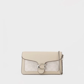 Tabby Chain Clutch Crossbody - Coach - Canvas - White