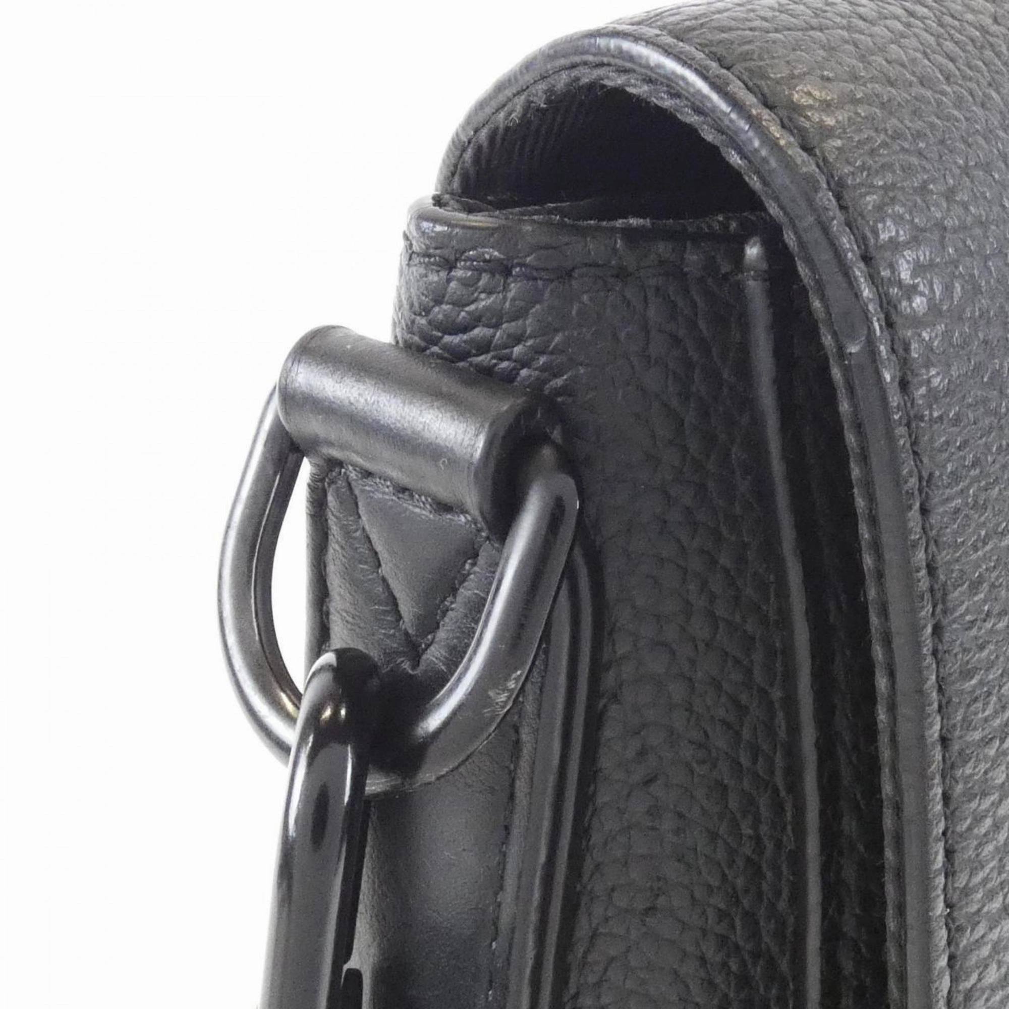 Takeoff Leather Shoulder Bag with Dust Bag and Name Tag
