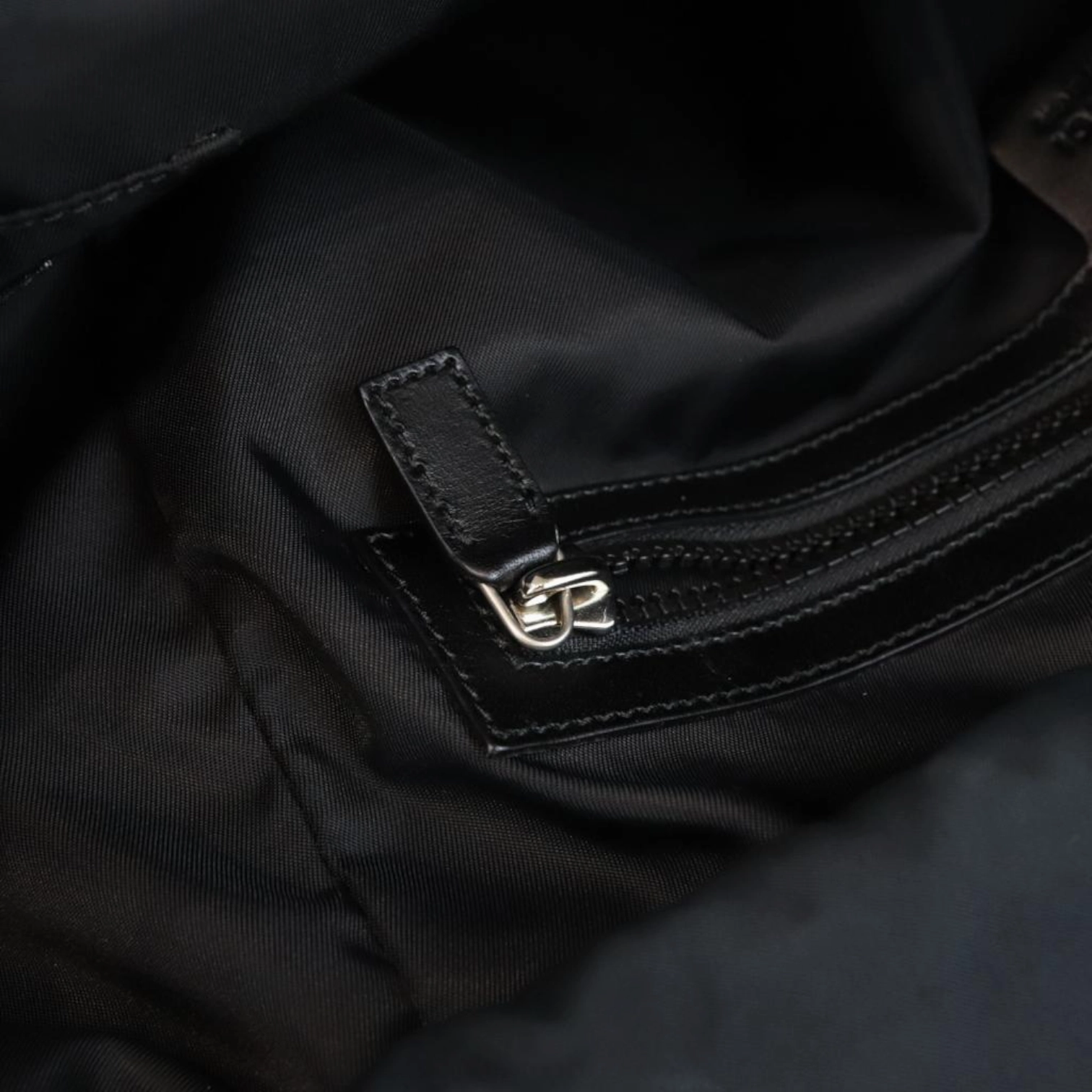 Techno Canvas Embroidered Double Buckle Backpack Black