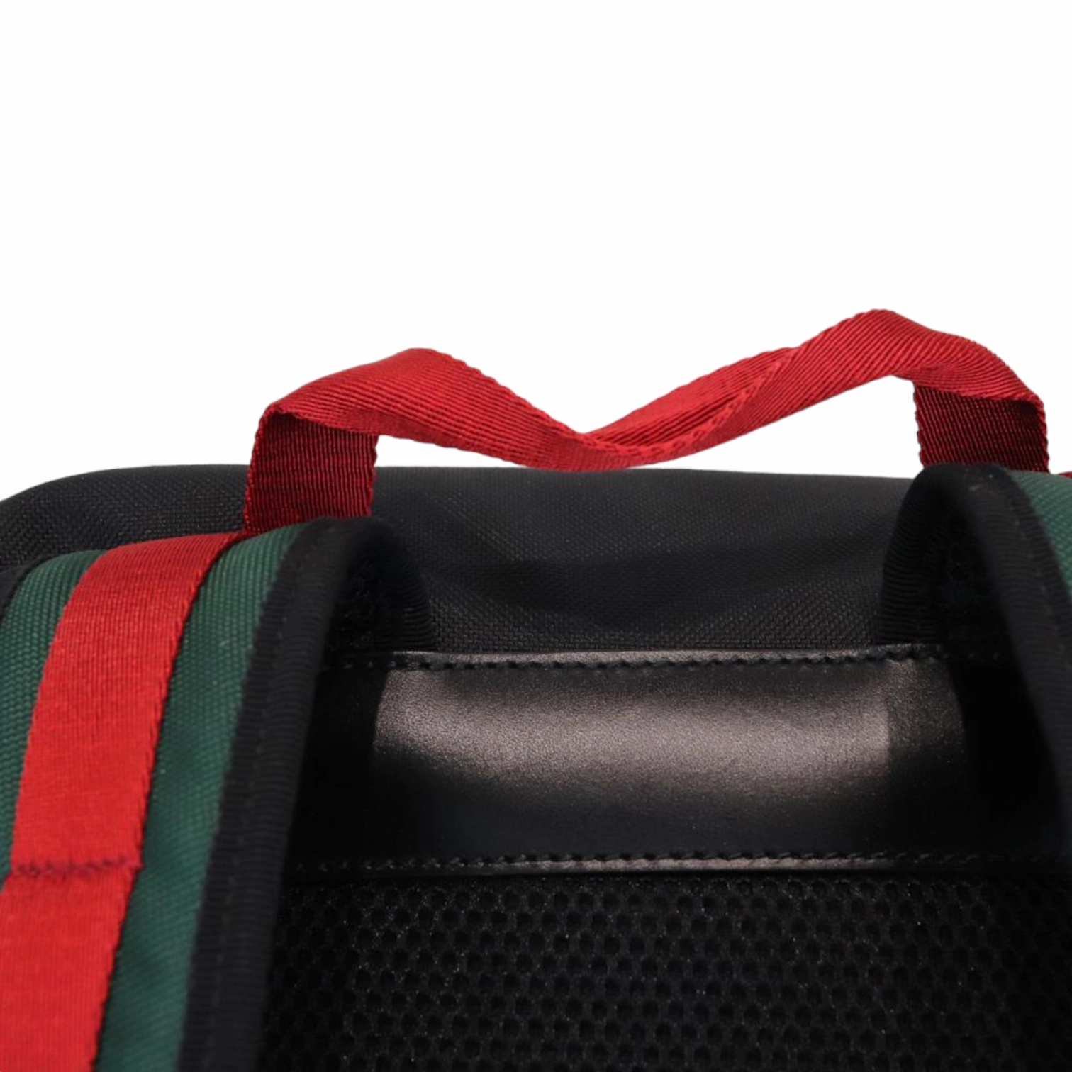 Techno Canvas Embroidered Double Buckle Backpack Black