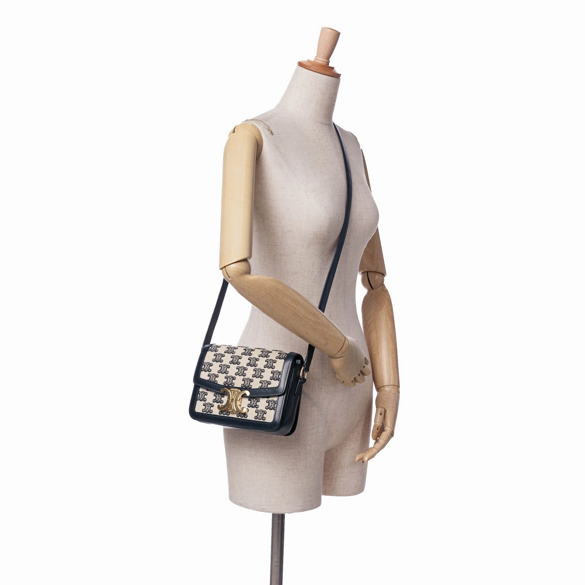 Teen Embroidered Canvas Triomphe Crossbody