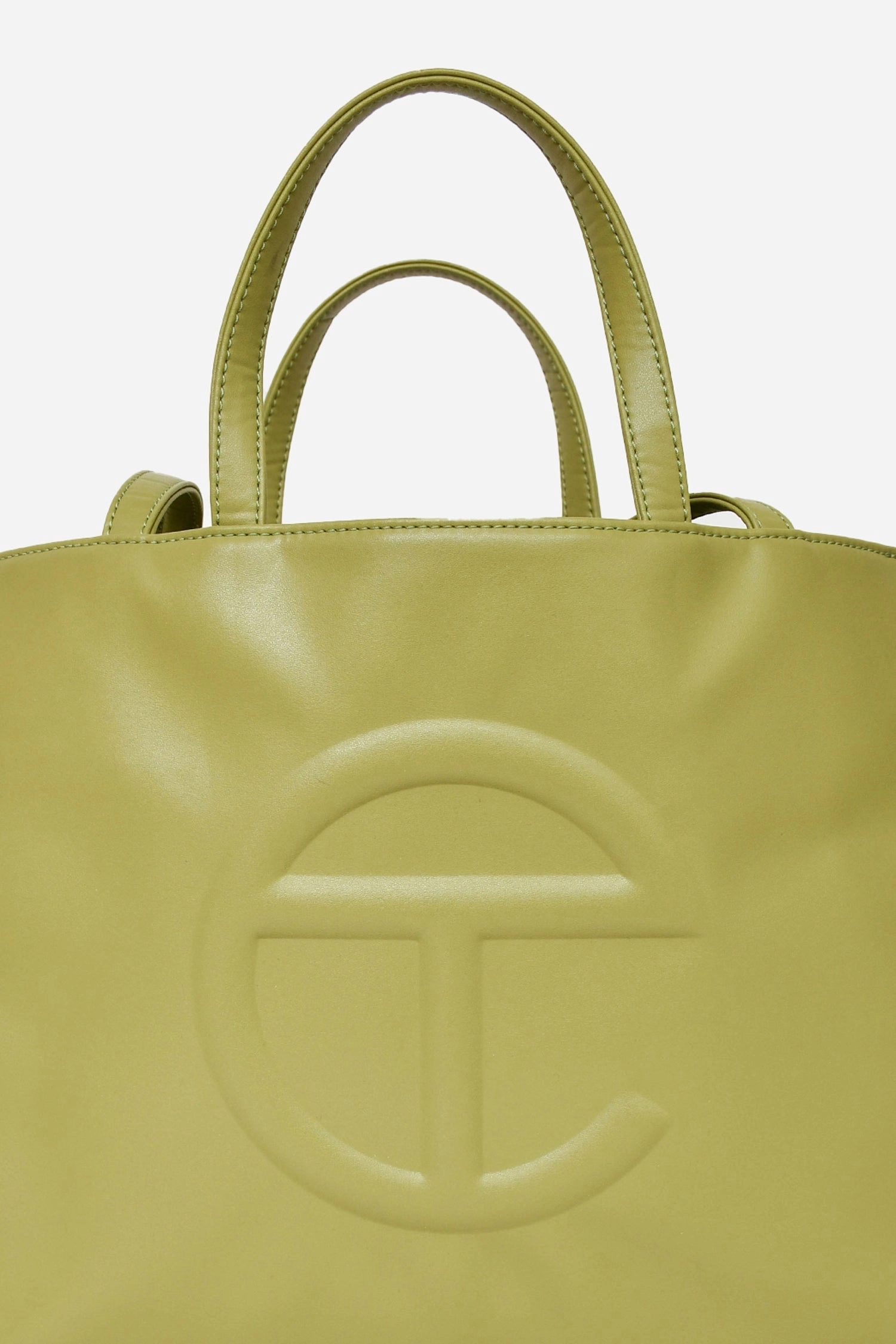 Telfar Green Faux Leather Medium Tote