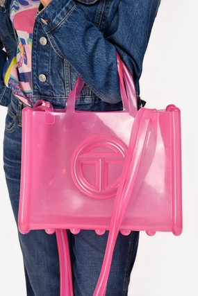 Telfar x Melissa Pink Jelly Rubber Large Jelly Shopper Tote Bag