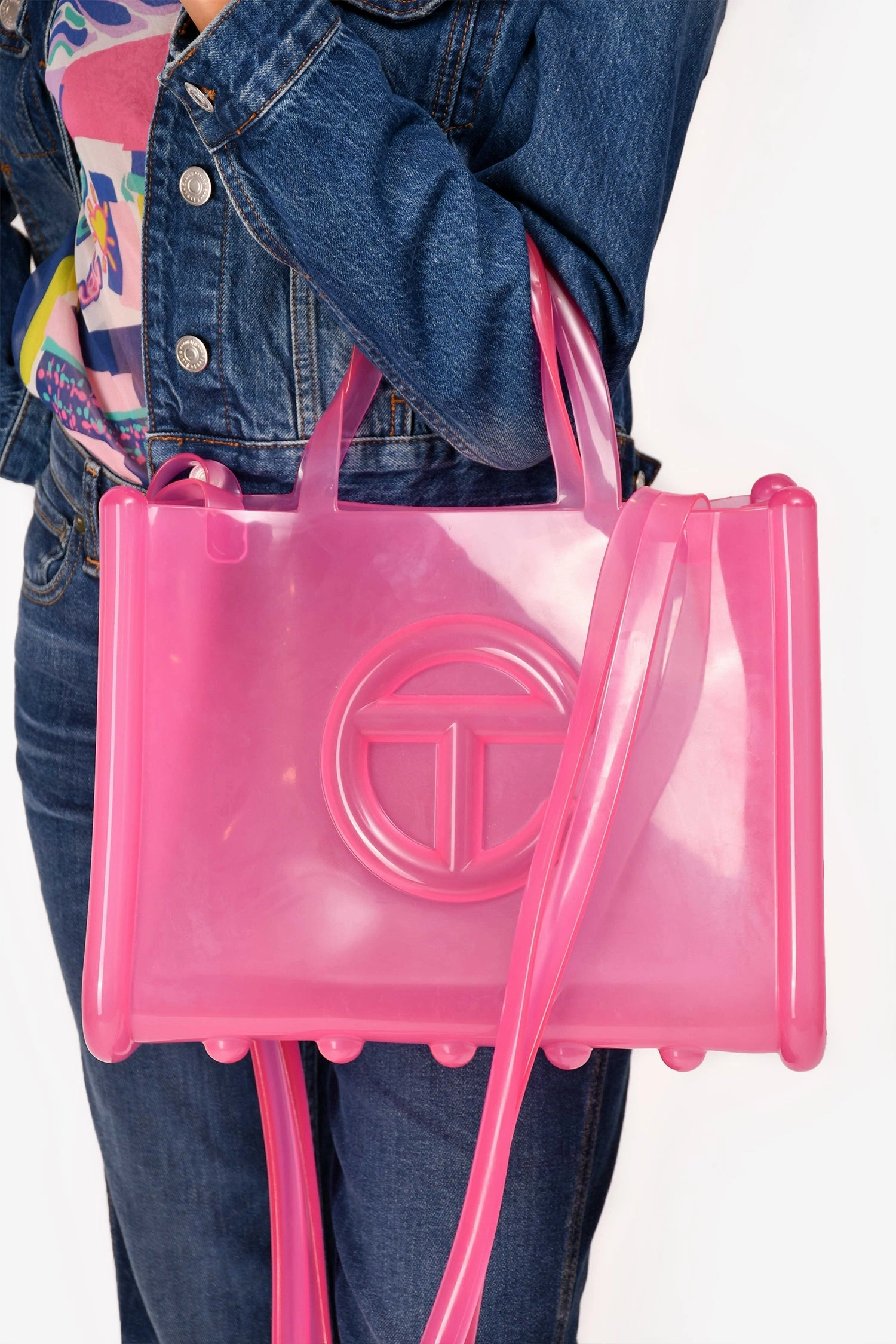 Telfar x Melissa Pink Jelly Rubber Large Jelly Shopper Tote Bag