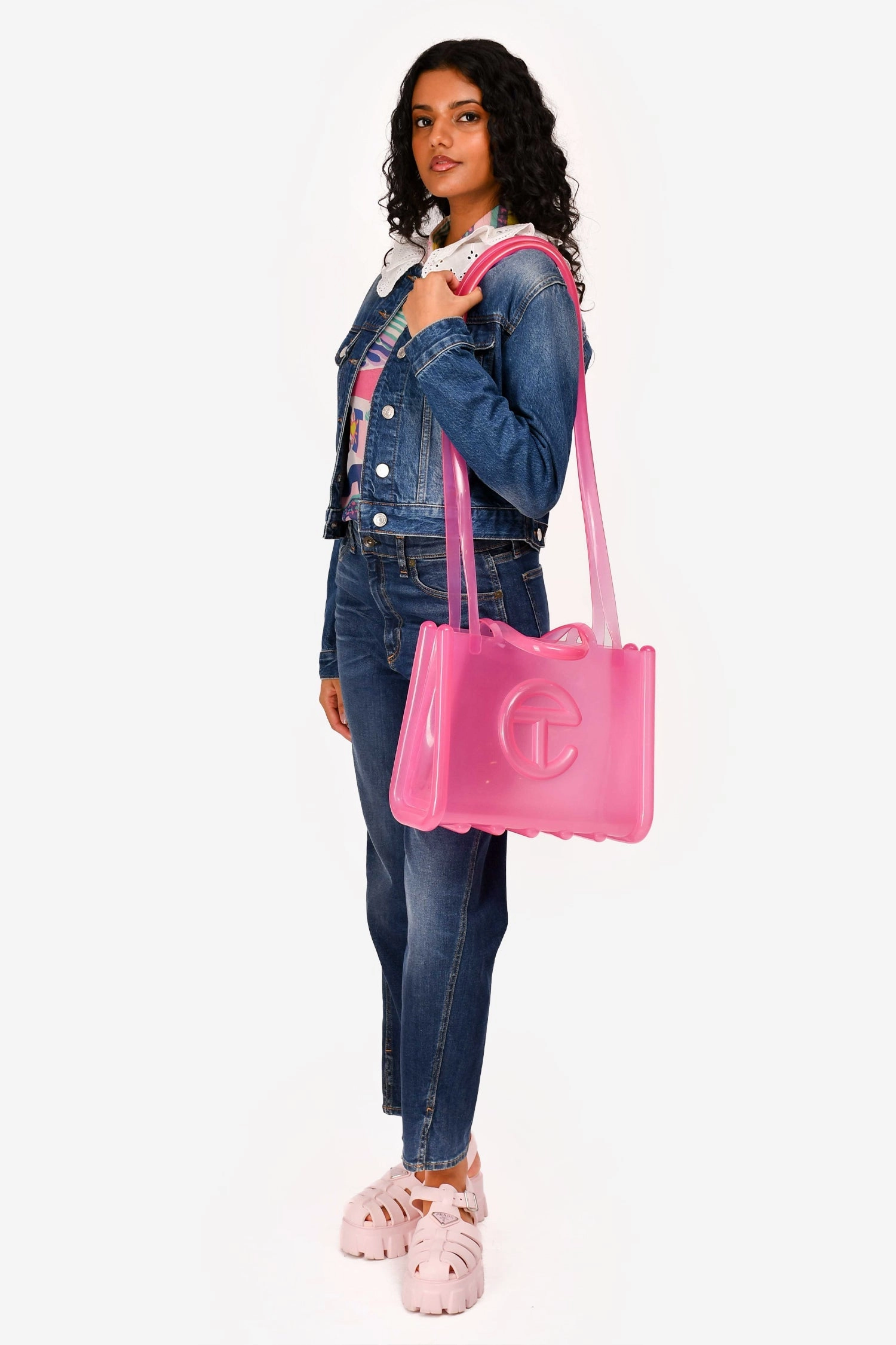 Telfar x Melissa Pink Jelly Rubber Large Jelly Shopper Tote Bag