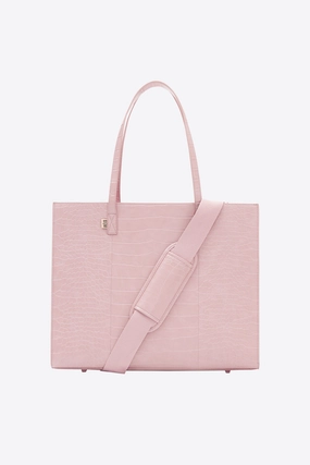 The Large Work Tote in Atlas Pink Croc