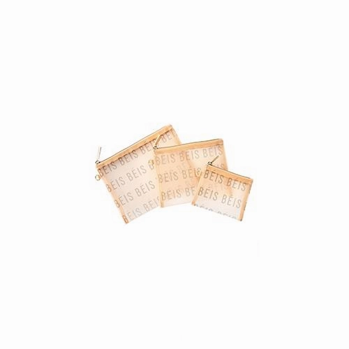 The Mesh Pouch Trio in Beige