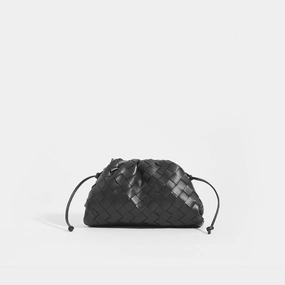 The Pouch 20 Intrecciato Crossbody Black