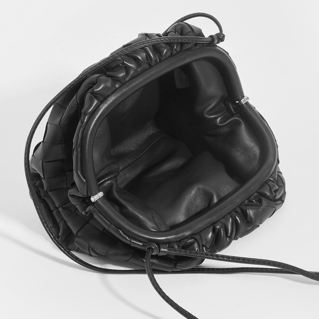 The Pouch 20 Intrecciato Crossbody Black