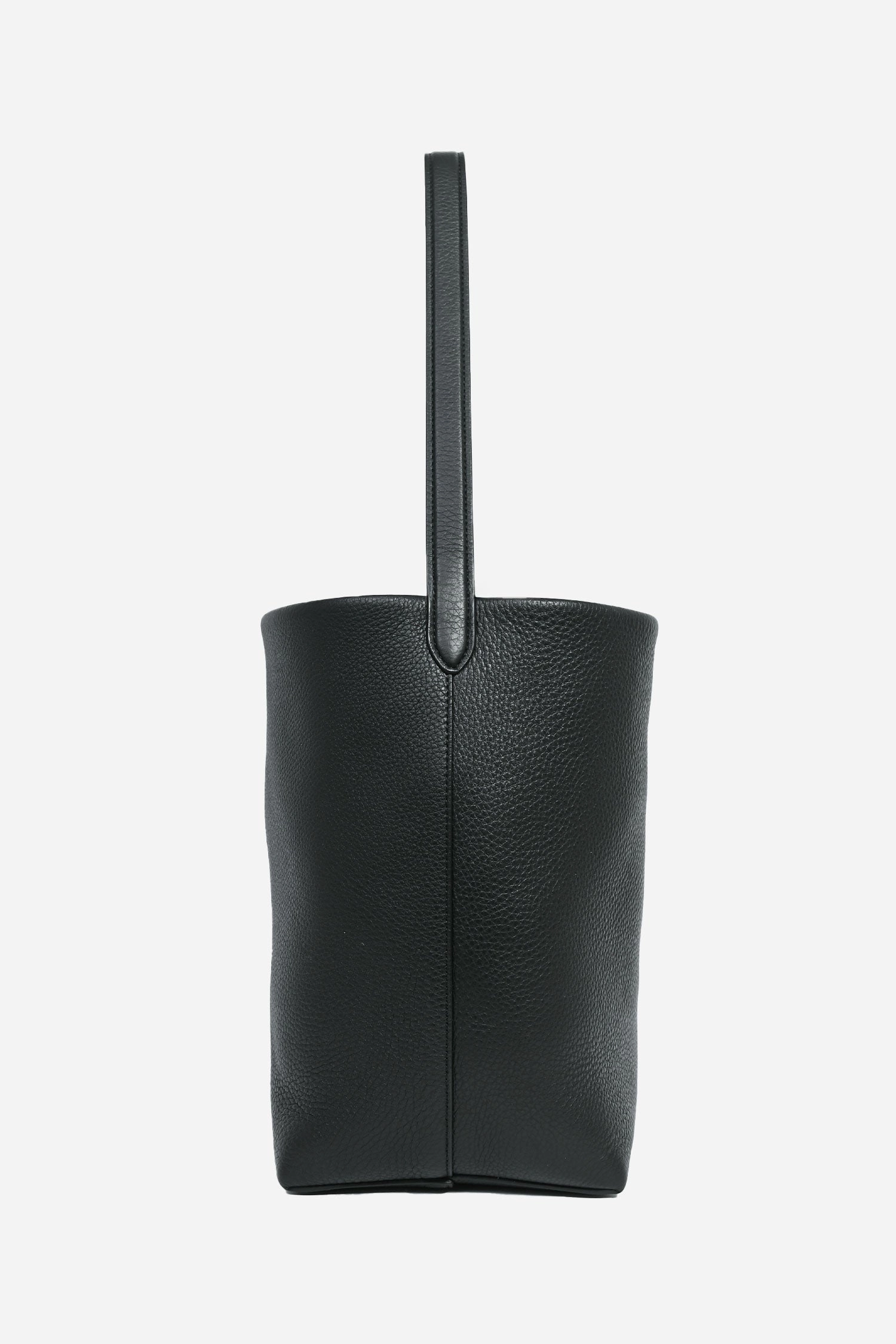 The Row Black Leather Medium N/S Park Tote