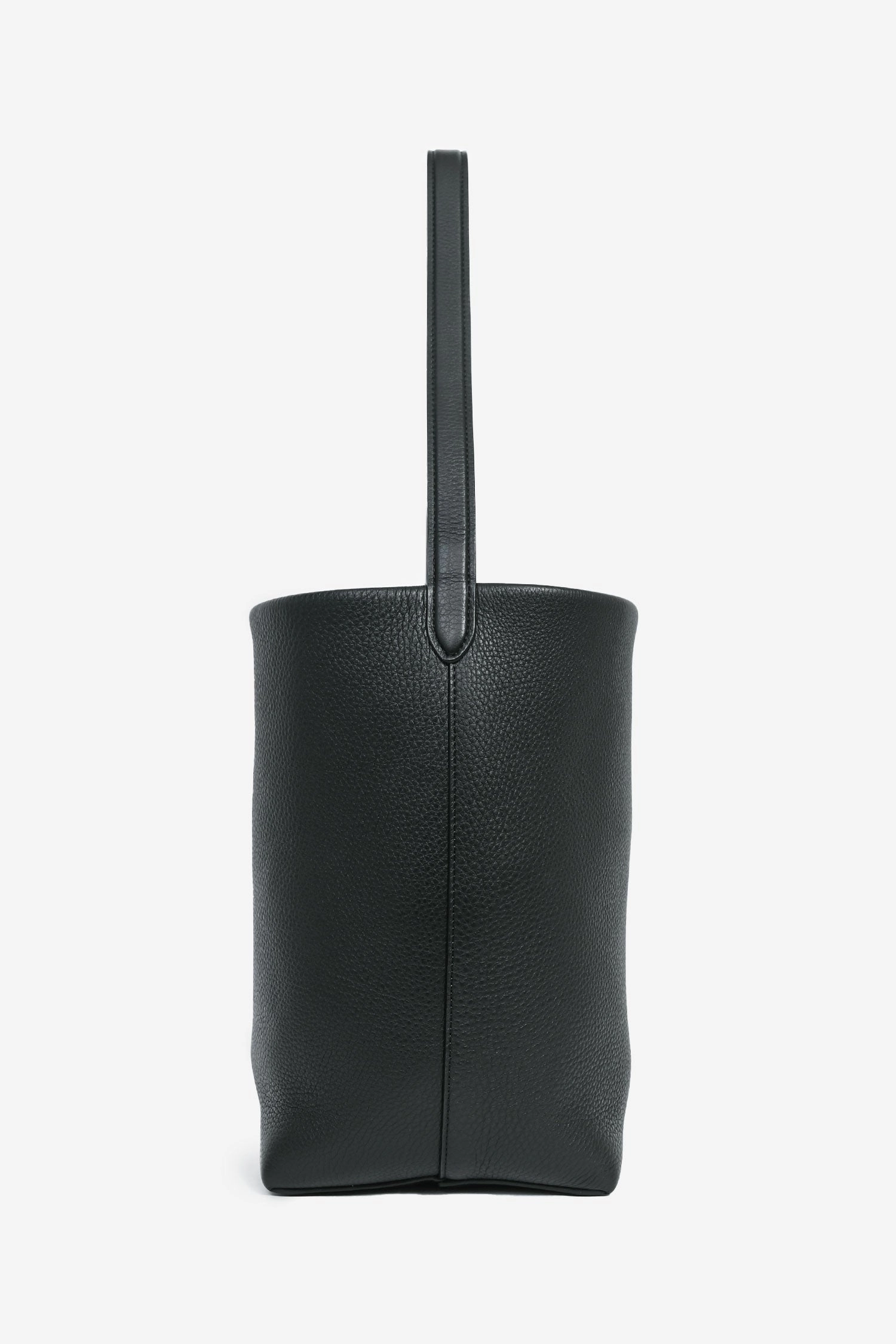 The Row Black Leather Medium N/S Park Tote
