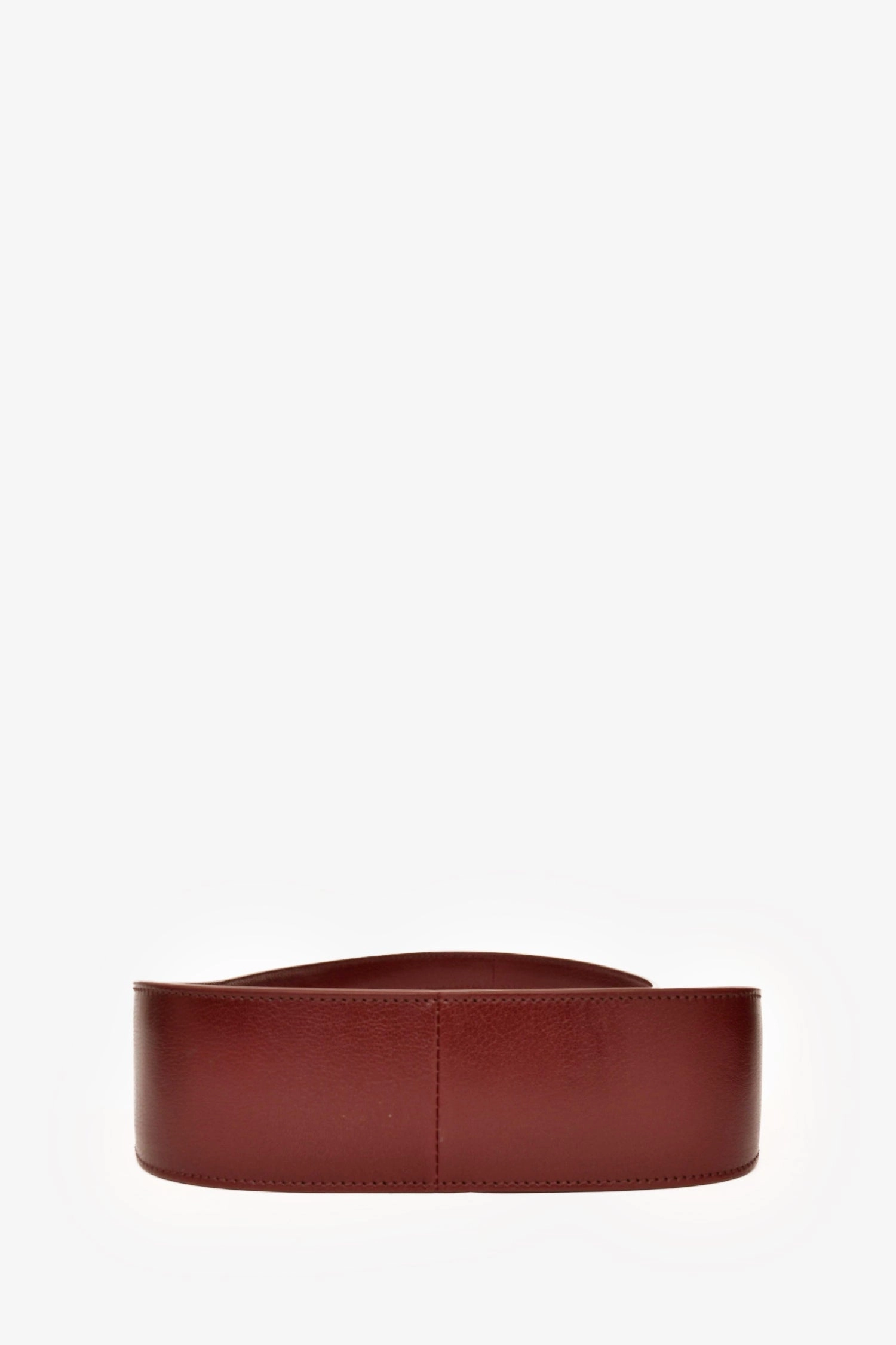 The Row Burgundy Leather 'Half Moon' Bag
