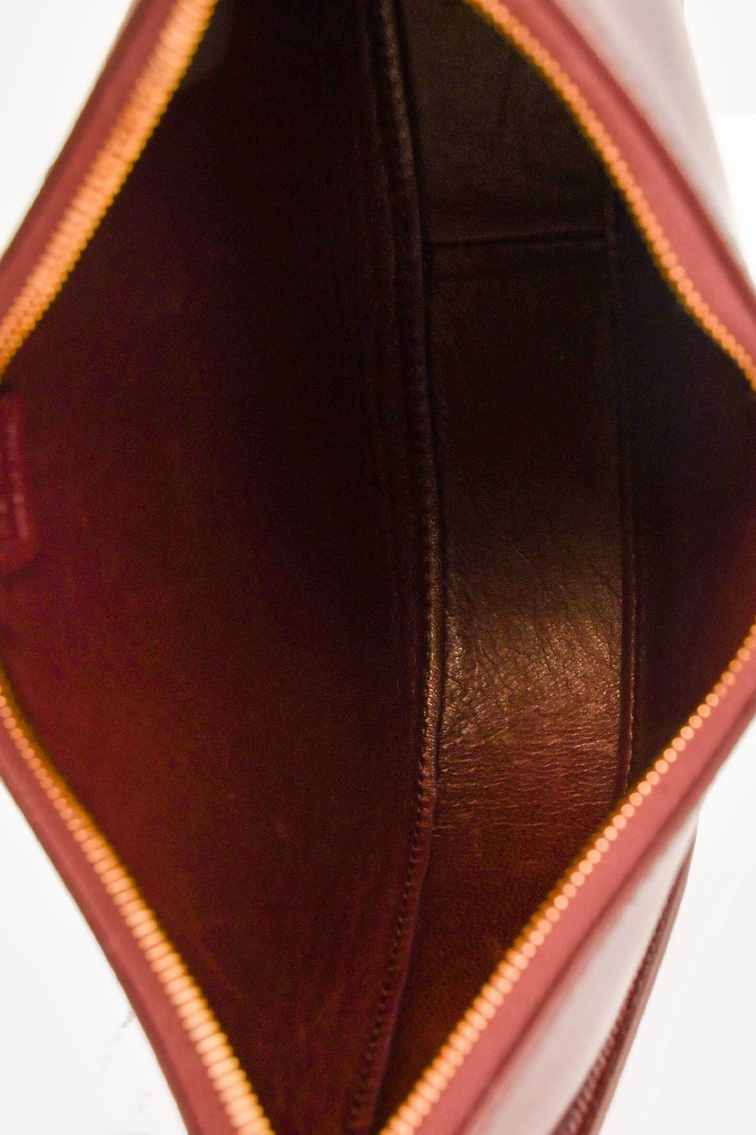 The Row Burgundy Leather 'Half Moon' Bag