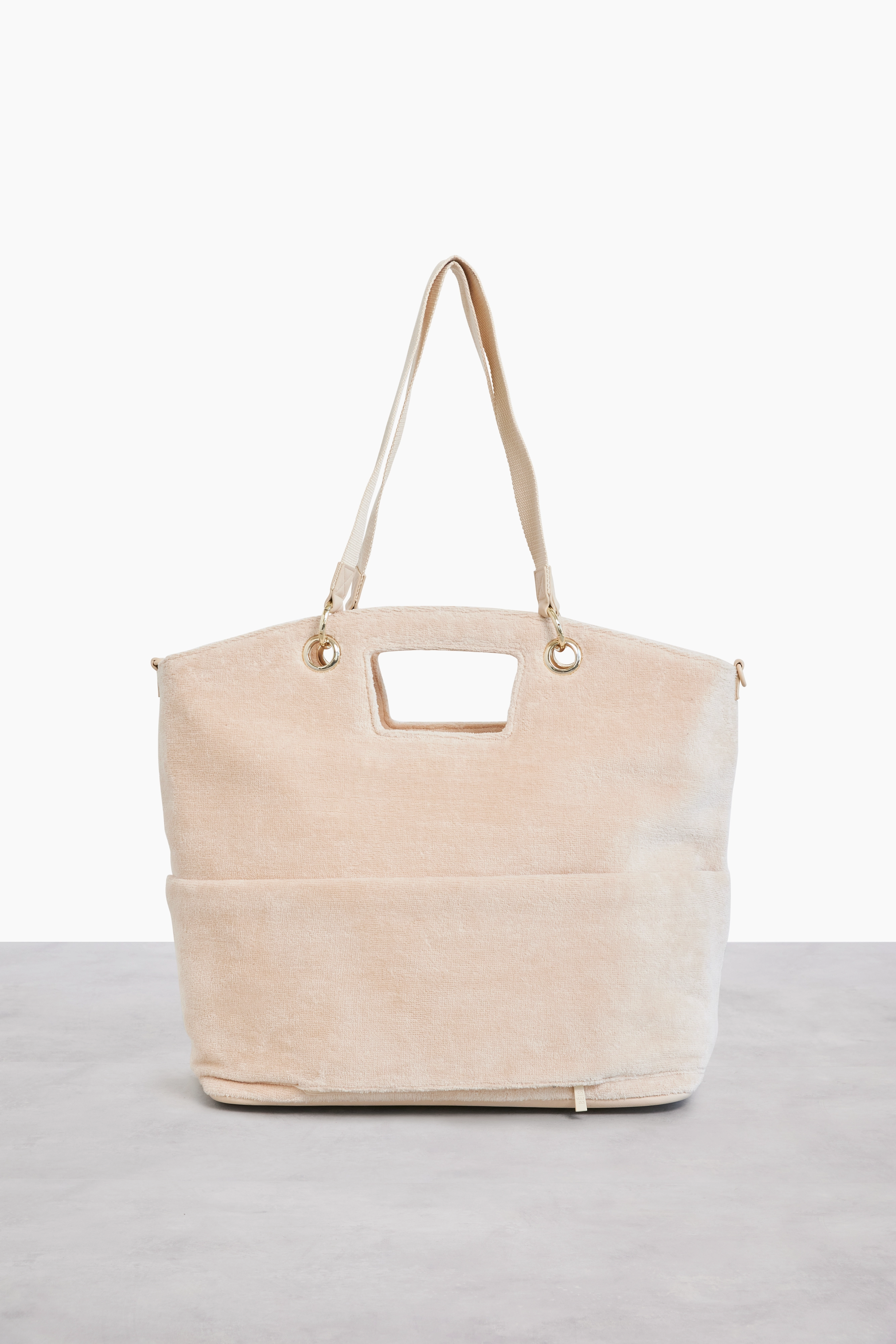 The Terry Tote in Beige