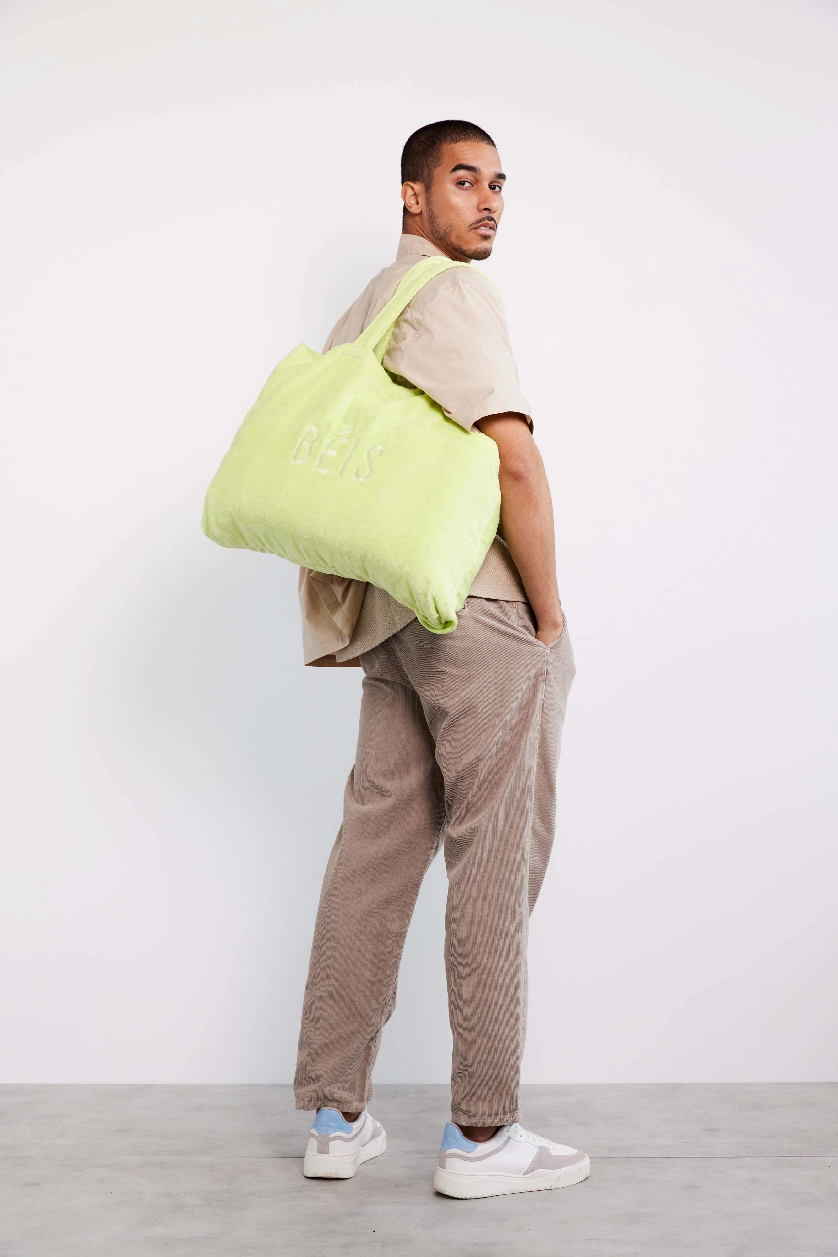 The Terry Towel Tote in Citron